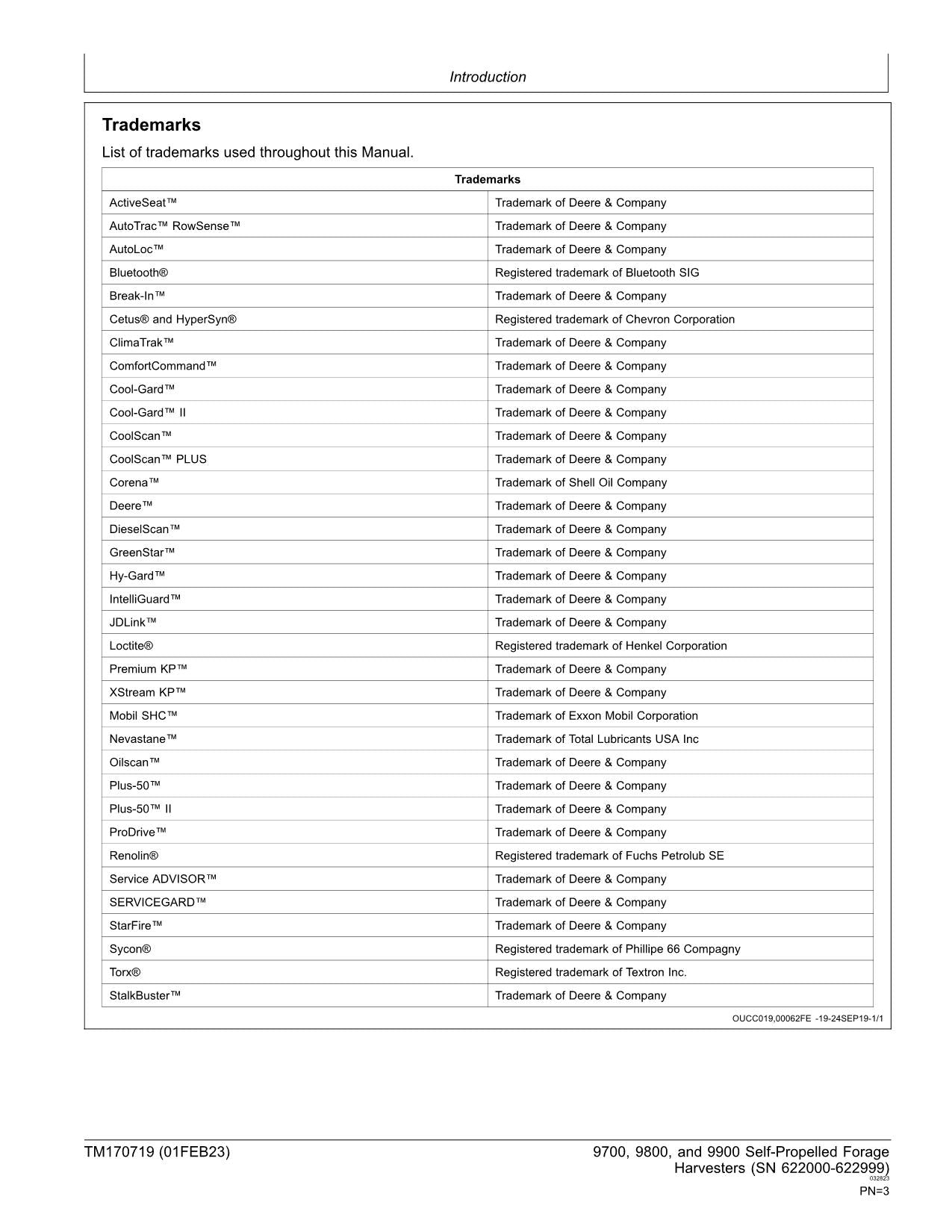 JOHN DEERE 9700 9800 9900 HARVESTER REPAIR SERVICE TECHNICAL MANUAL TM170719