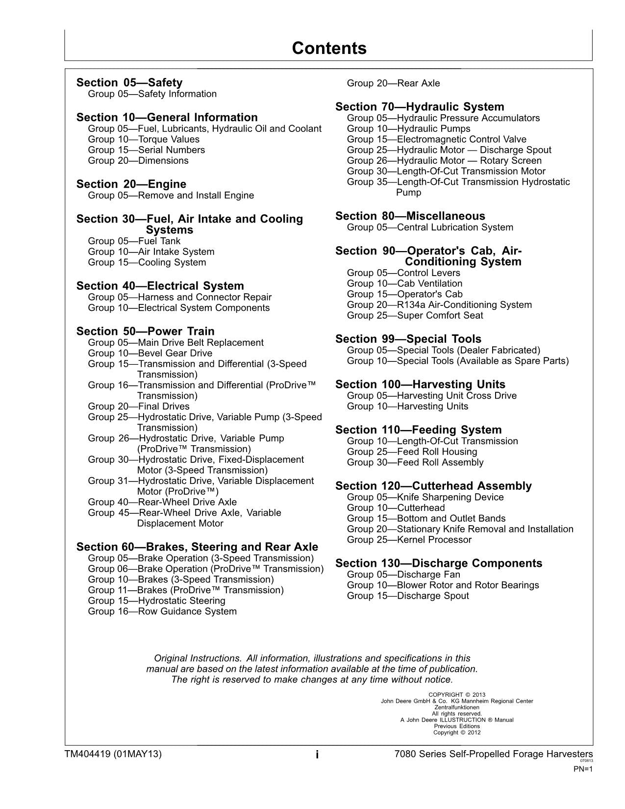 JOHN DEERE 7180 7280 7380 7480 7580 7780 HARVESTER REPAIR SERVICE MANUAL