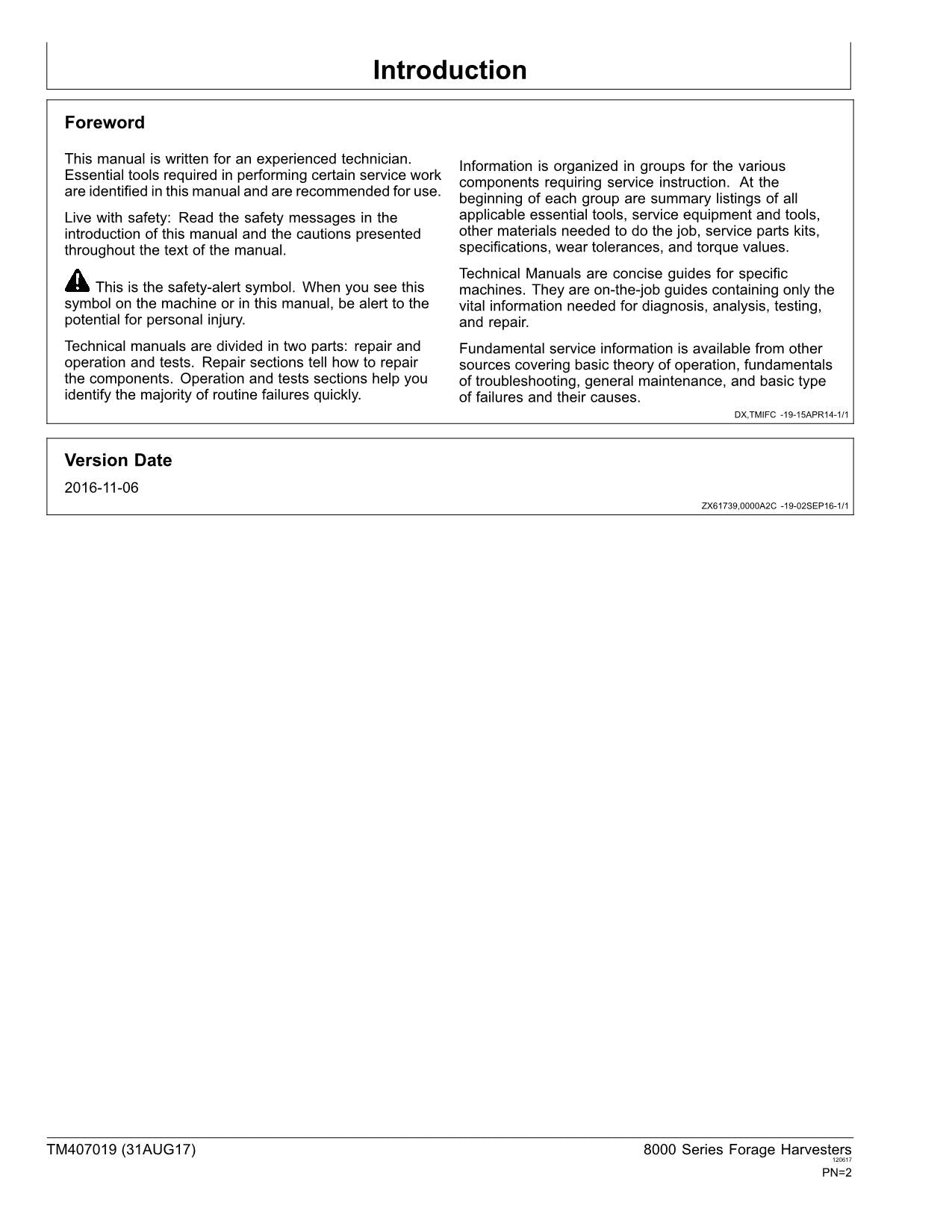 JOHN DEERE 8100 8200 8300 8400 8500 8600 HARVESTER DIAGNOSTIC SERVICE MANUAL #1