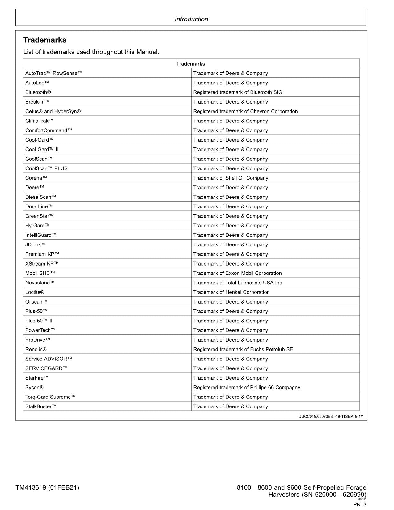 JOHN DEERE 8100 8200 8300  HARVESTER REPAIR SERVICE MANUAL 620000-620999