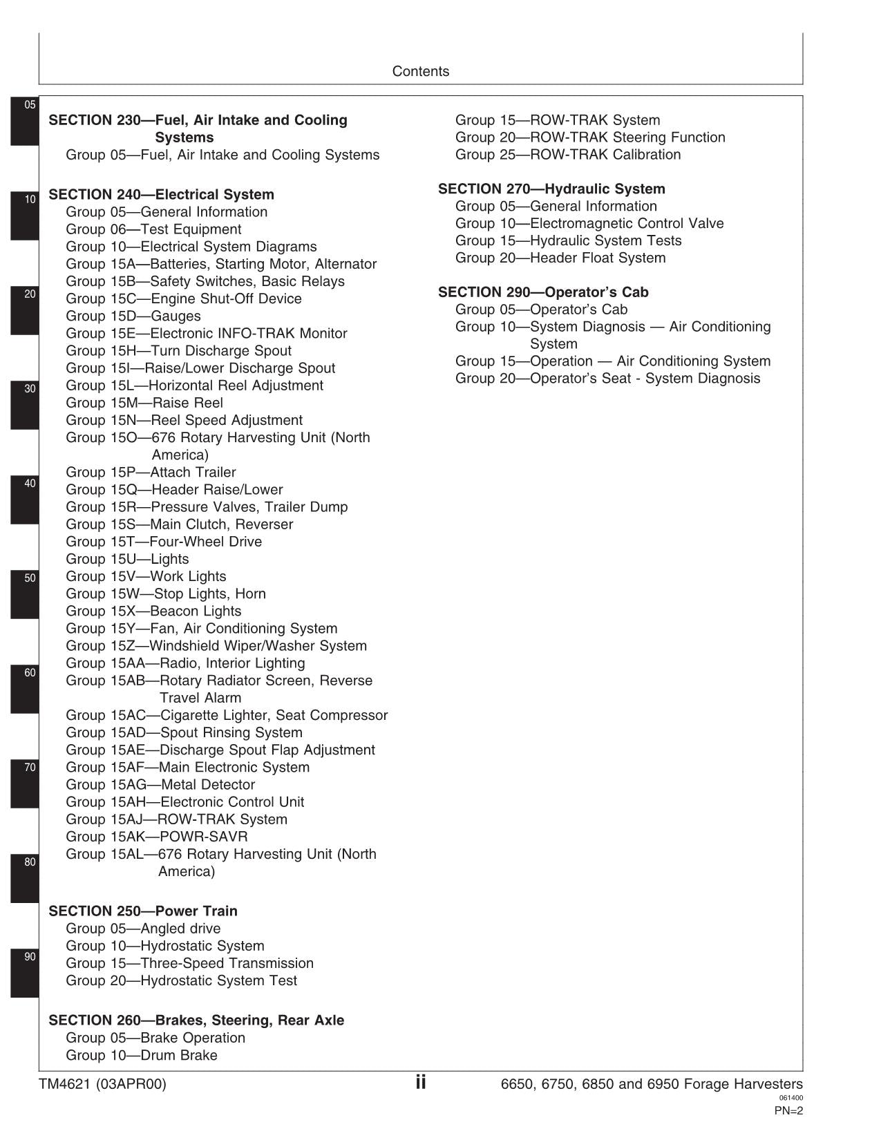 JOHN DEERE 6650 6750 6850 6950 MÄHDRESCHER SERVICEHANDBUCH SER 503681-504340