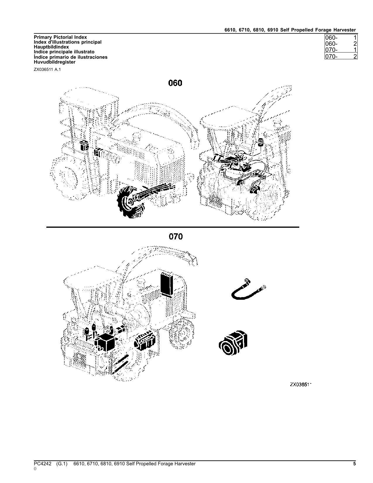 JOHN DEERE 6610 6710 6810 6910 MÄHDRESCHER ERSATZTEILKATALOGHANDBUCH