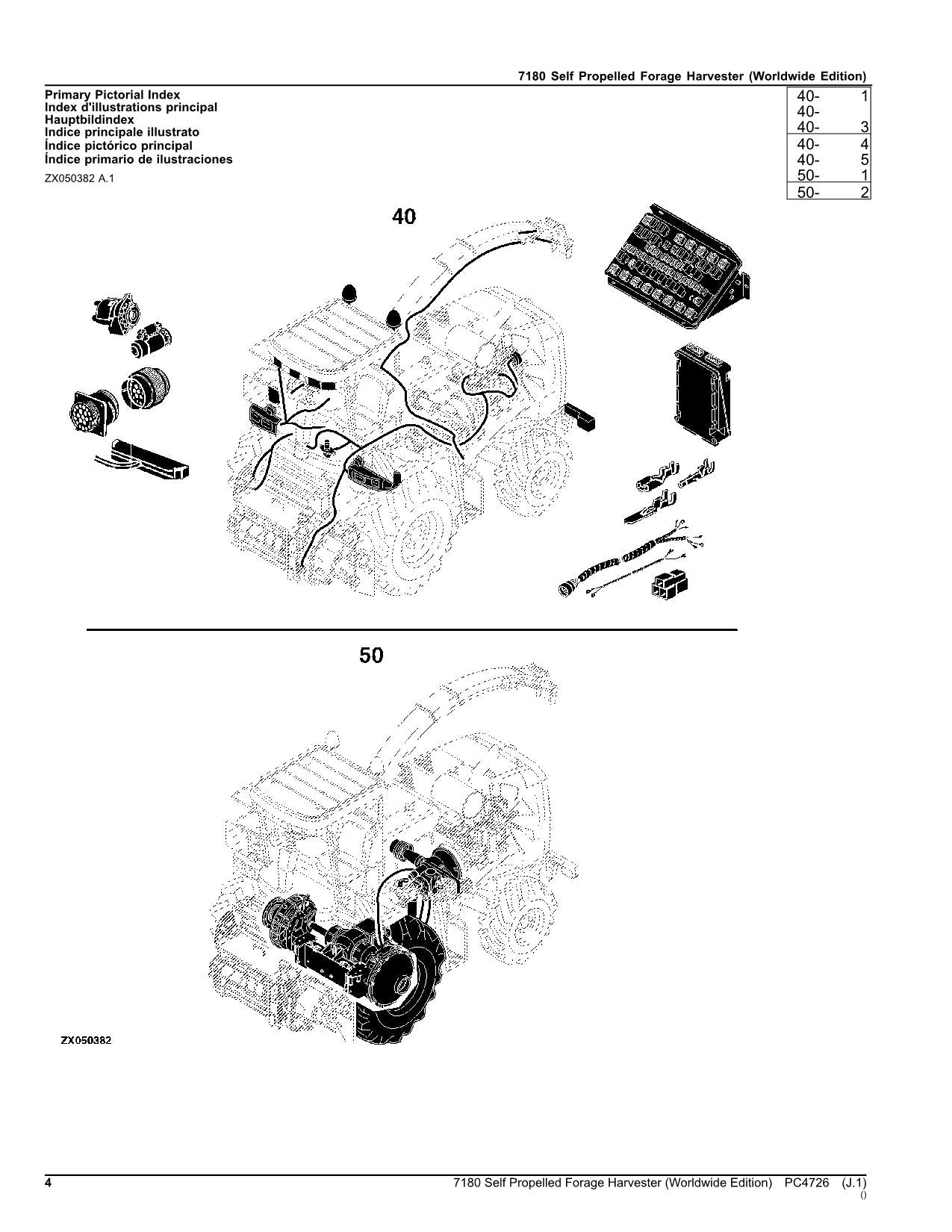 JOHN DEERE 7180 HARVESTER PARTS CATALOG MANUAL