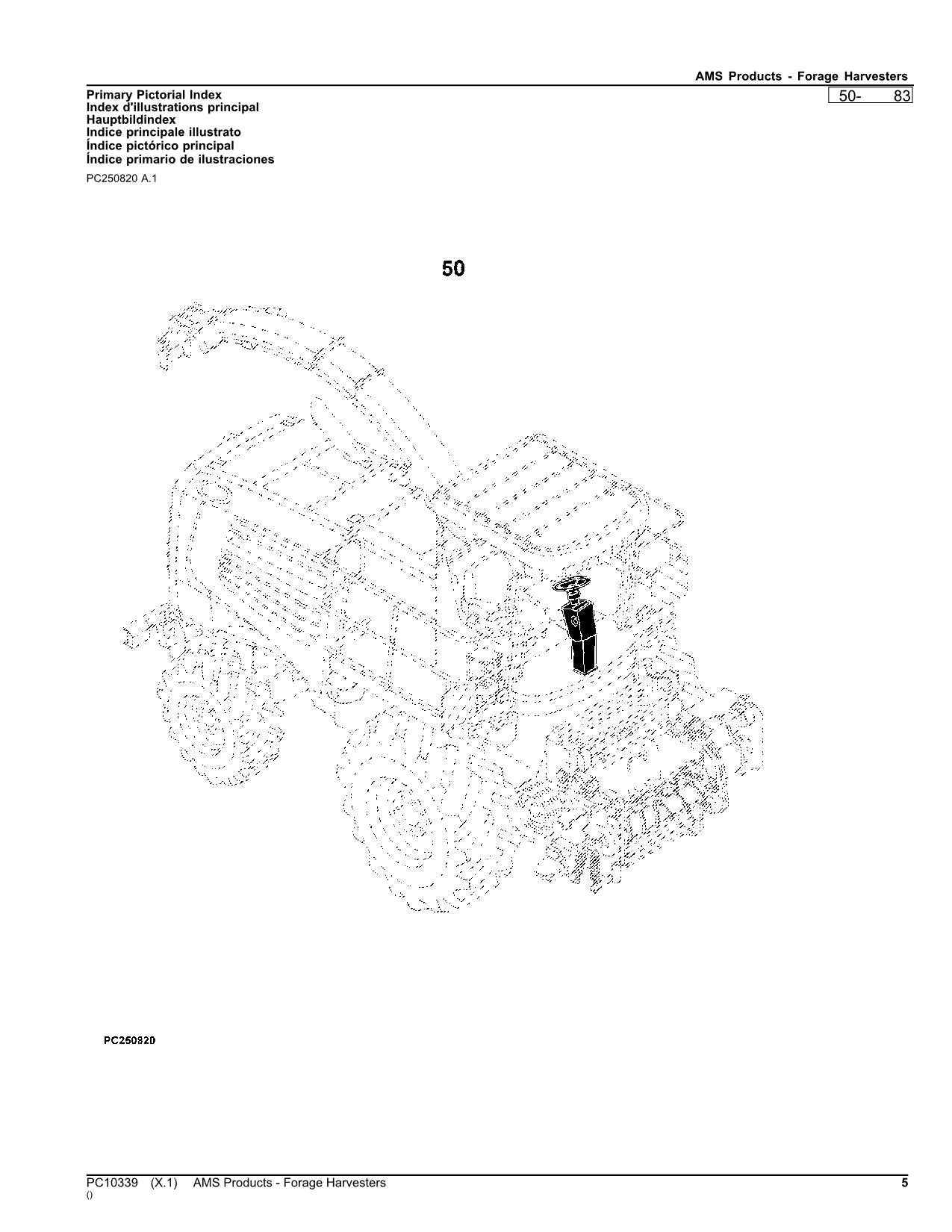 MANUEL DU CATALOGUE DES PIÈCES DE RECHERCHE DE PRODUITS JOHN DEERE 1800 2600 2630 300 300 AMS