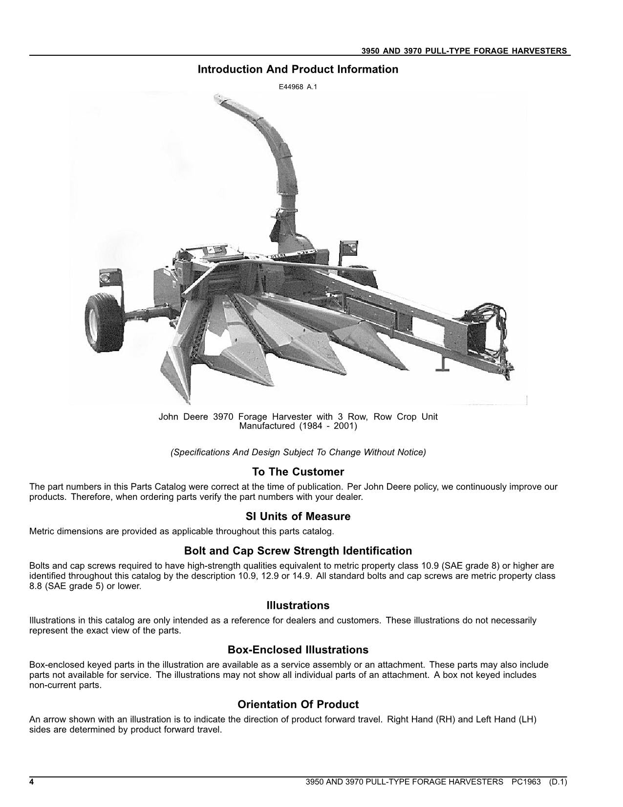 JOHN DEERE 3950 3970 MÄHDRESCHER ERSATZTEILKATALOGHANDBUCH