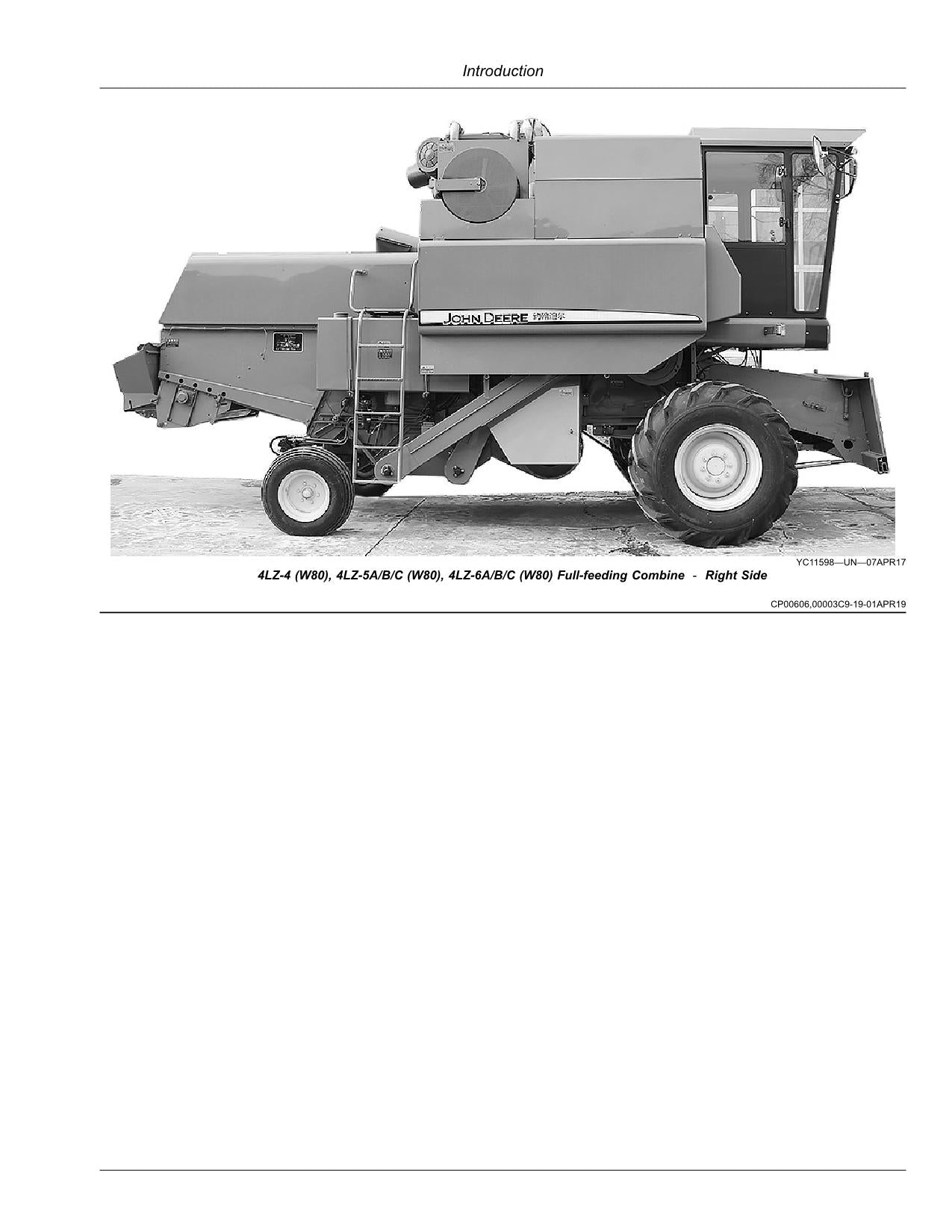 JOHN DEERE W80 MÄHDRESCHER-BETRIEBSHANDBUCH SER 010000 - ASIEN