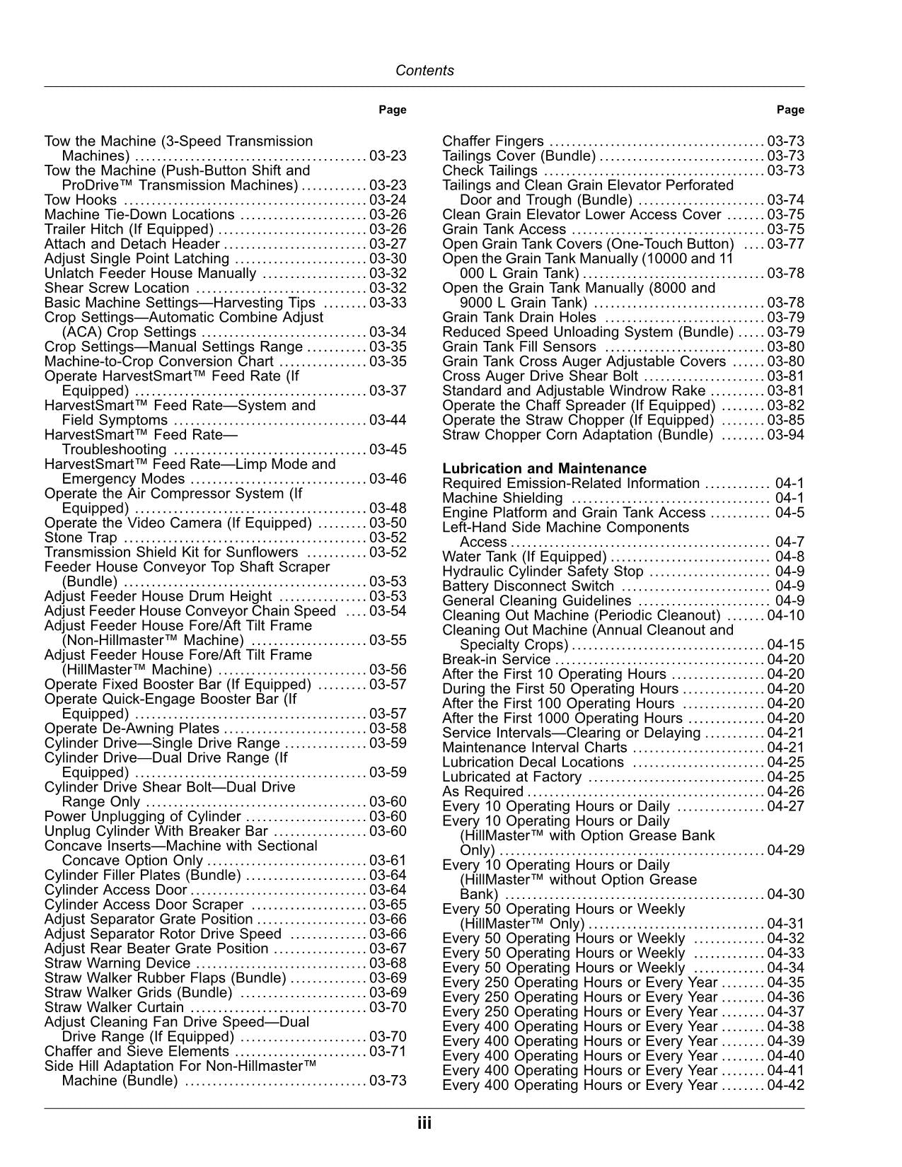 JOHN DEERE T670 COMBINE OPERATOR MANUAL #8