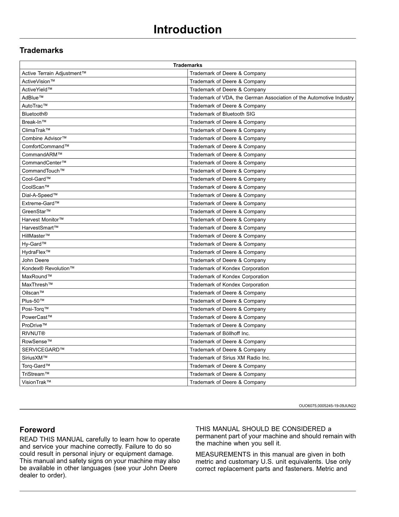 JOHN DEERE S760 S770 S780 S785 S790 MÄHDRESCHER-BETRIEBSHANDBUCH Nr. 1