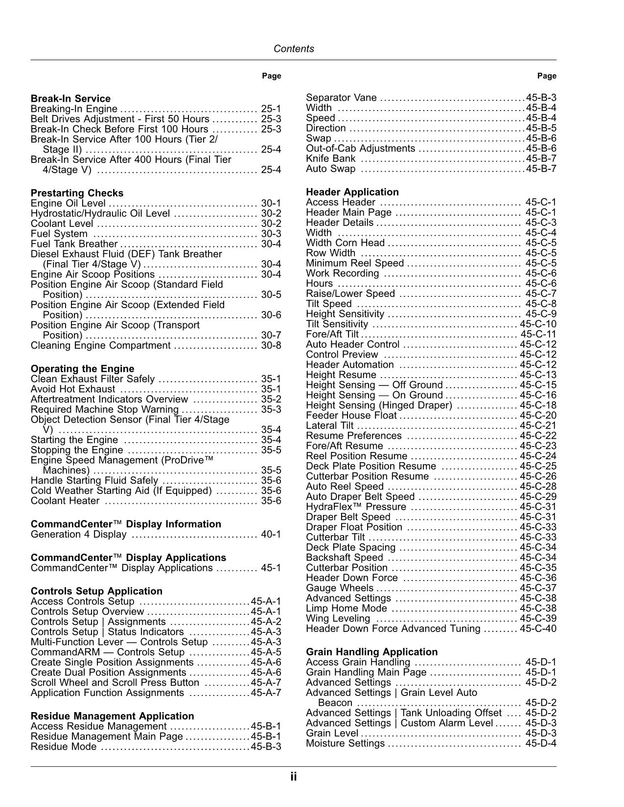 JOHN DEERE S760 S770 S780 S785 S790 MÄHDRESCHER-BETRIEBSHANDBUCH Nr. 1