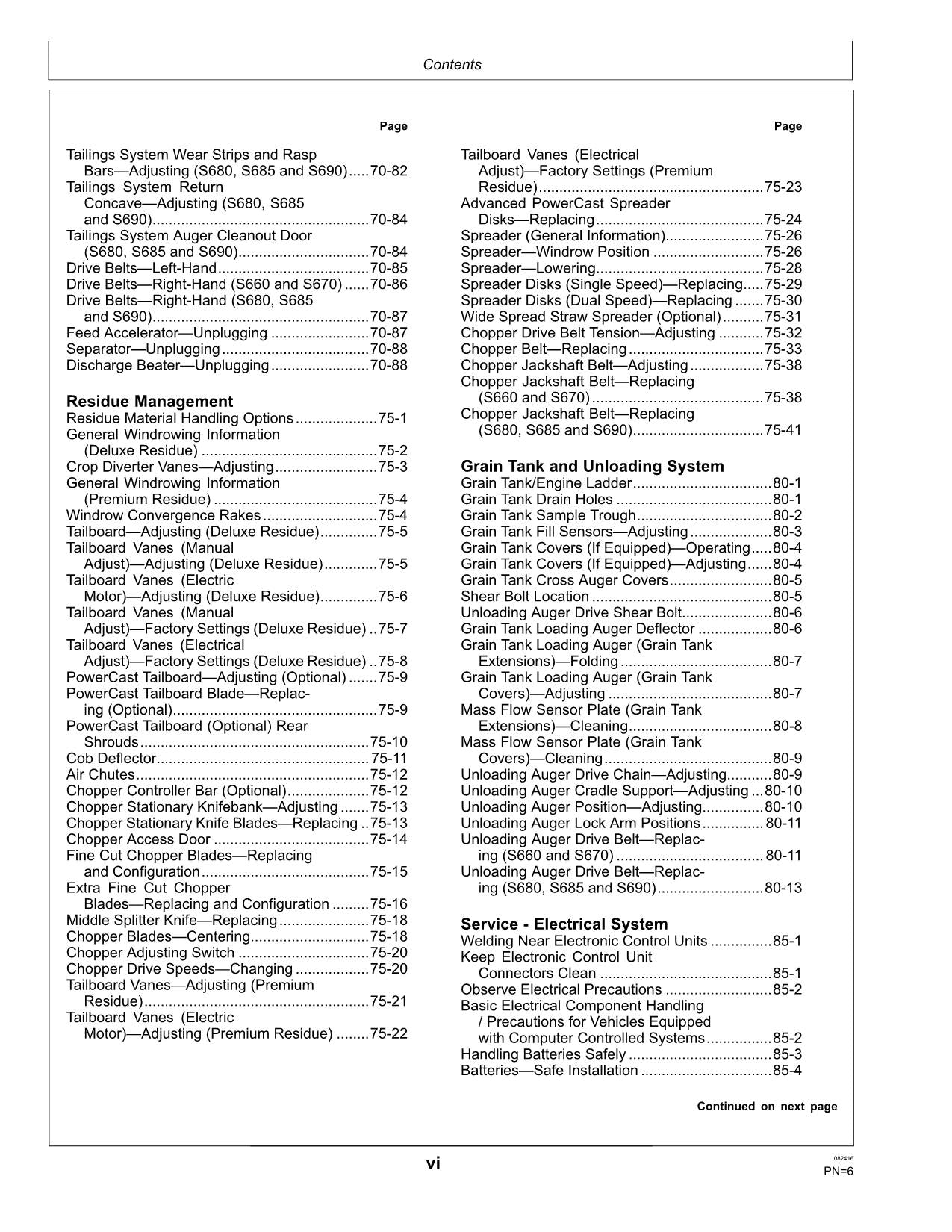 JOHN DEERE S660 S670 S680 S685 S690 S660 COMBINE OPERATOR MANUAL