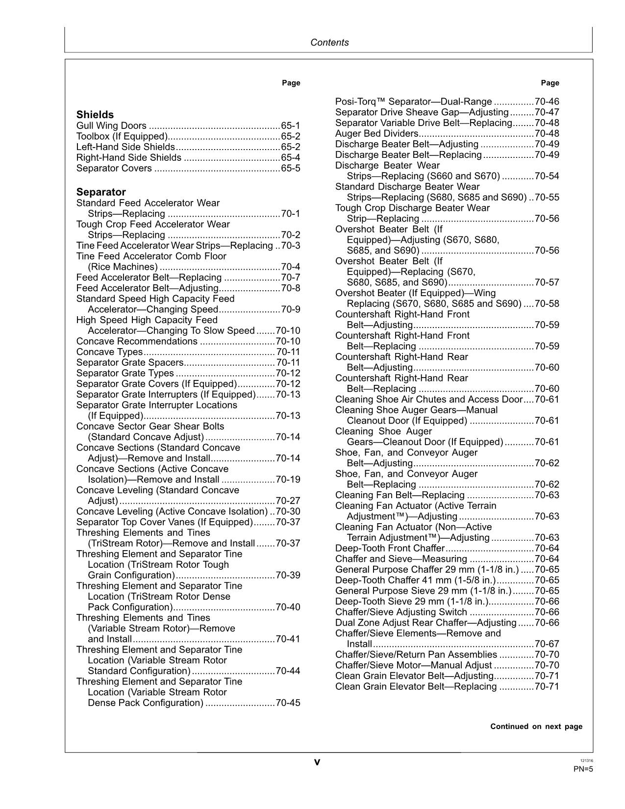 JOHN DEERE S660 S670 S680 S685 S690 MÄHDRESCHER-BETRIEBSHANDBUCH Nr. 1