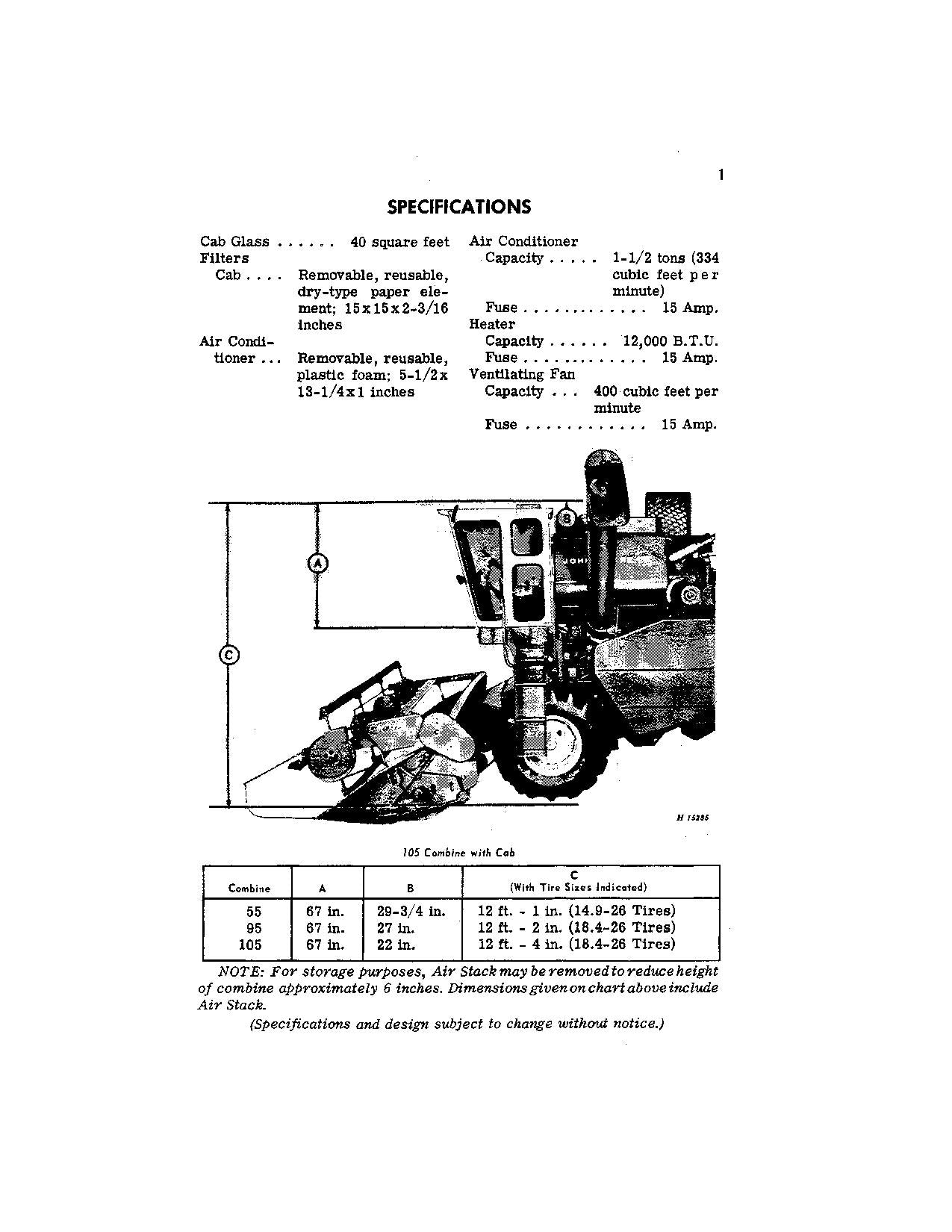 MANUEL D'UTILISATION DE LA MOISSONNEUSE-BATTEUSE JOHN DEERE 95 105 55