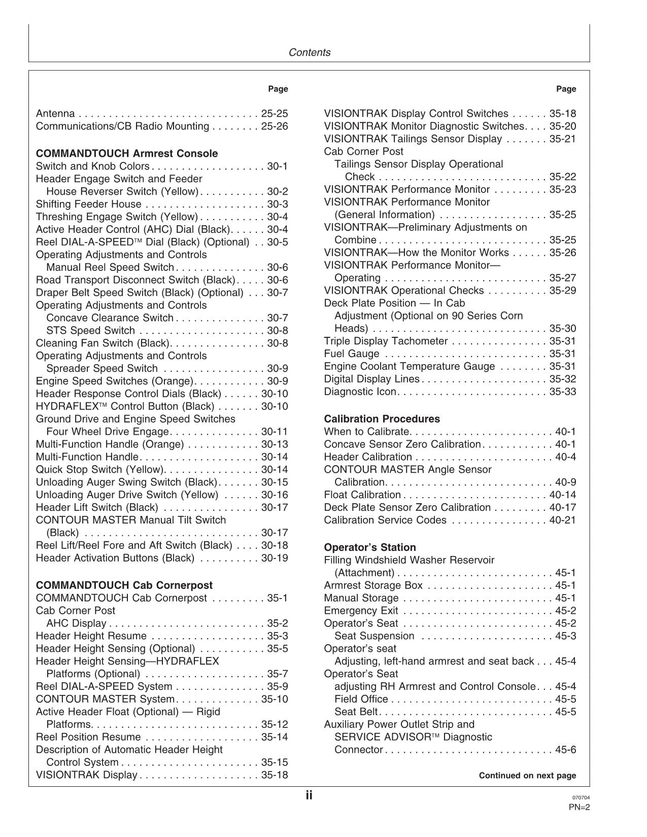 JOHN DEERE 9650 STS 9750 STS COMBINE OPERATOR MANUAL #1