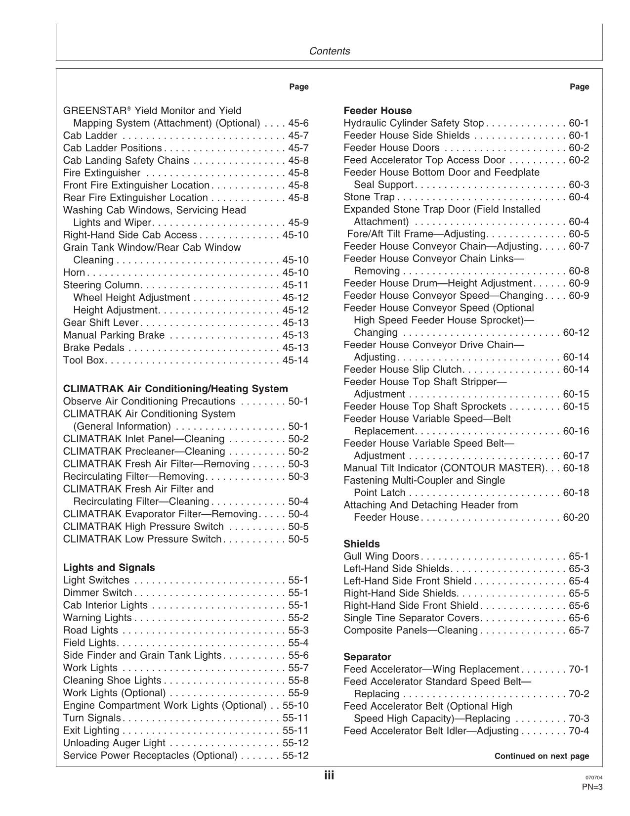 JOHN DEERE 9650 STS 9750 STS COMBINE OPERATOR MANUAL #1