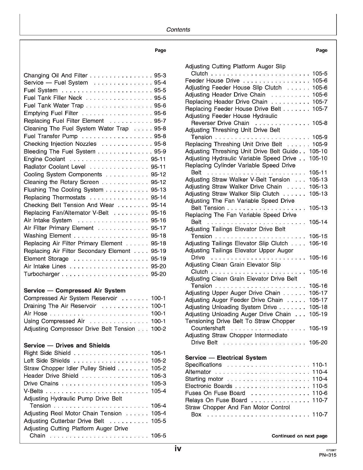 JOHN DEERE 1170 COMBINE OPERATOR MANUAL