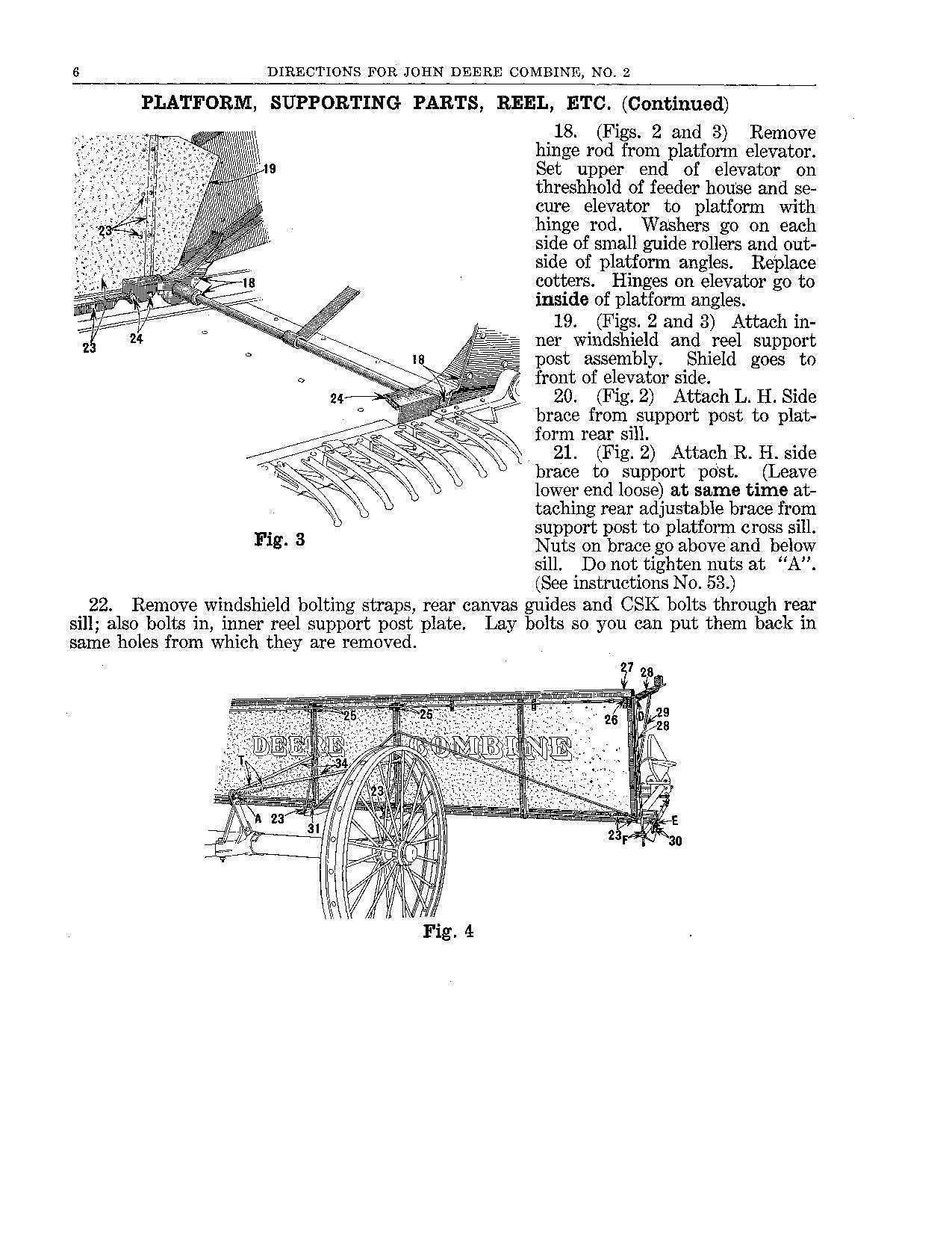 JOHN DEERE 2 COMBINE OPERATOR MANUAL