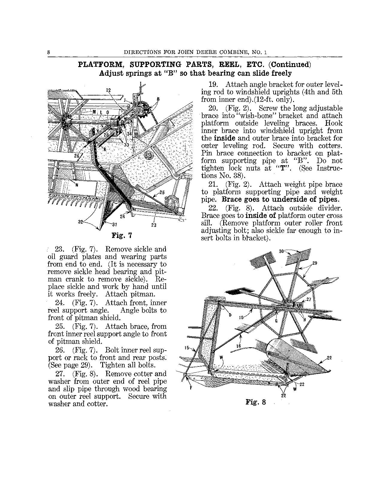 JOHN DEERE 1 COMBINE OPERATOR MANUAL