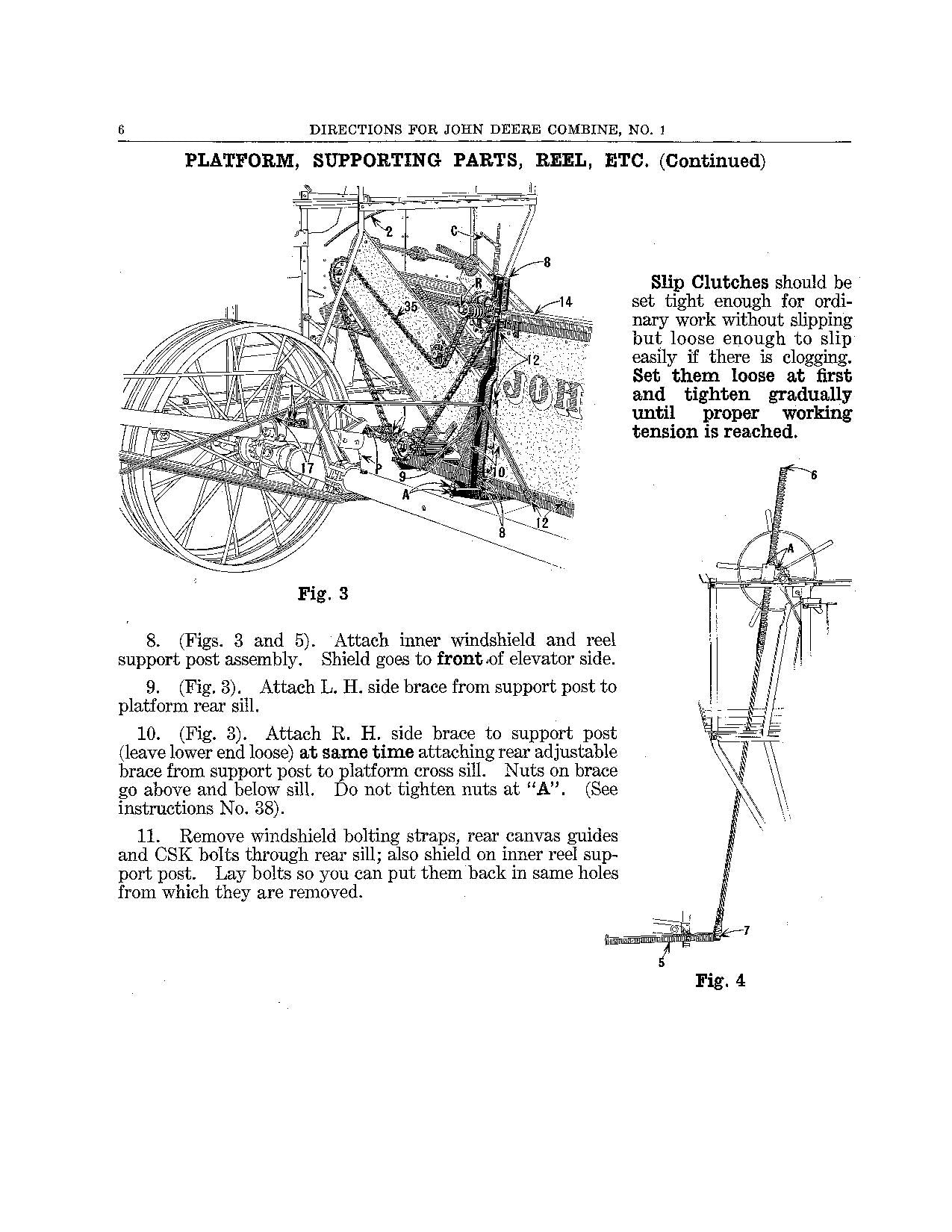 JOHN DEERE 1 COMBINE OPERATOR MANUAL