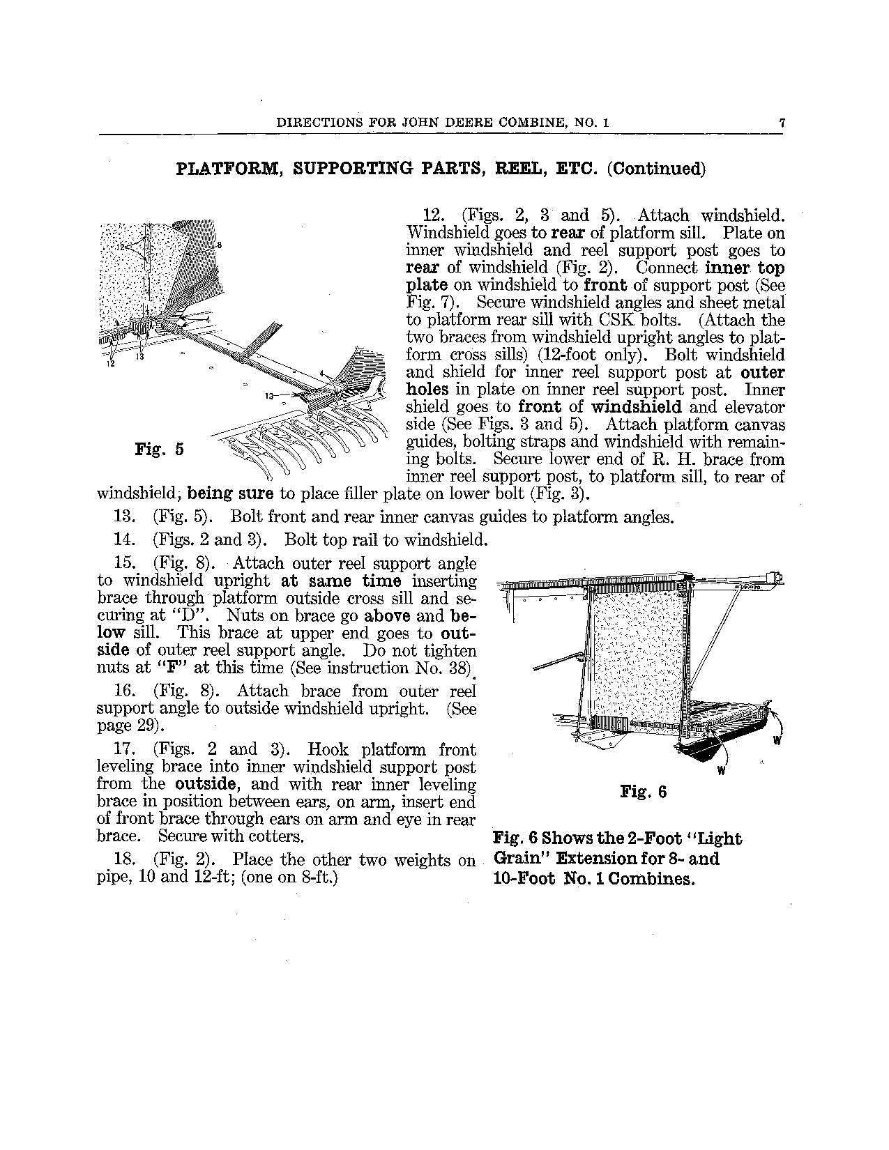 JOHN DEERE 1 MÄHDRESCHER-BETRIEBSHANDBUCH