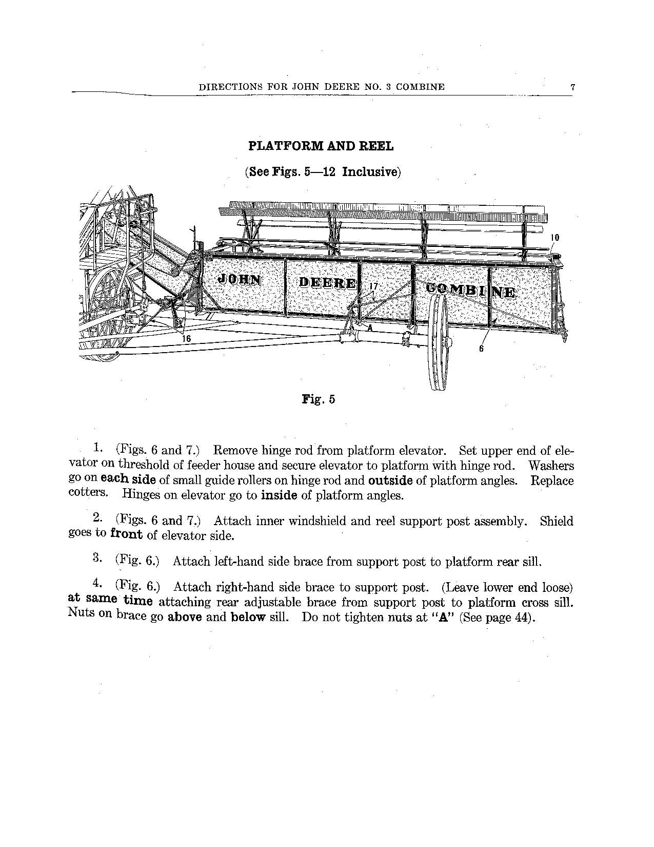 JOHN DEERE 3 COMBINE OPERATOR MANUAL