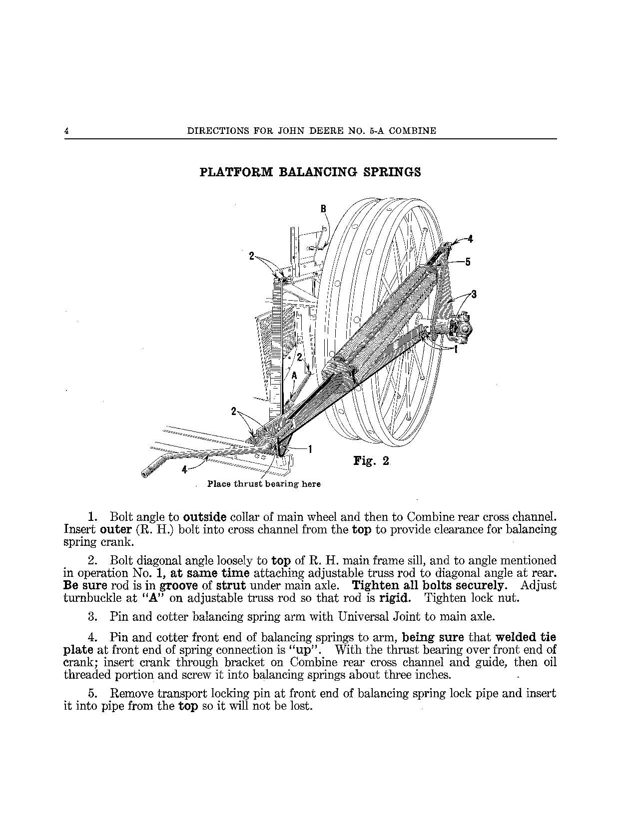 JOHN DEERE 5A MÄHDRESCHER-BETRIEBSHANDBUCH