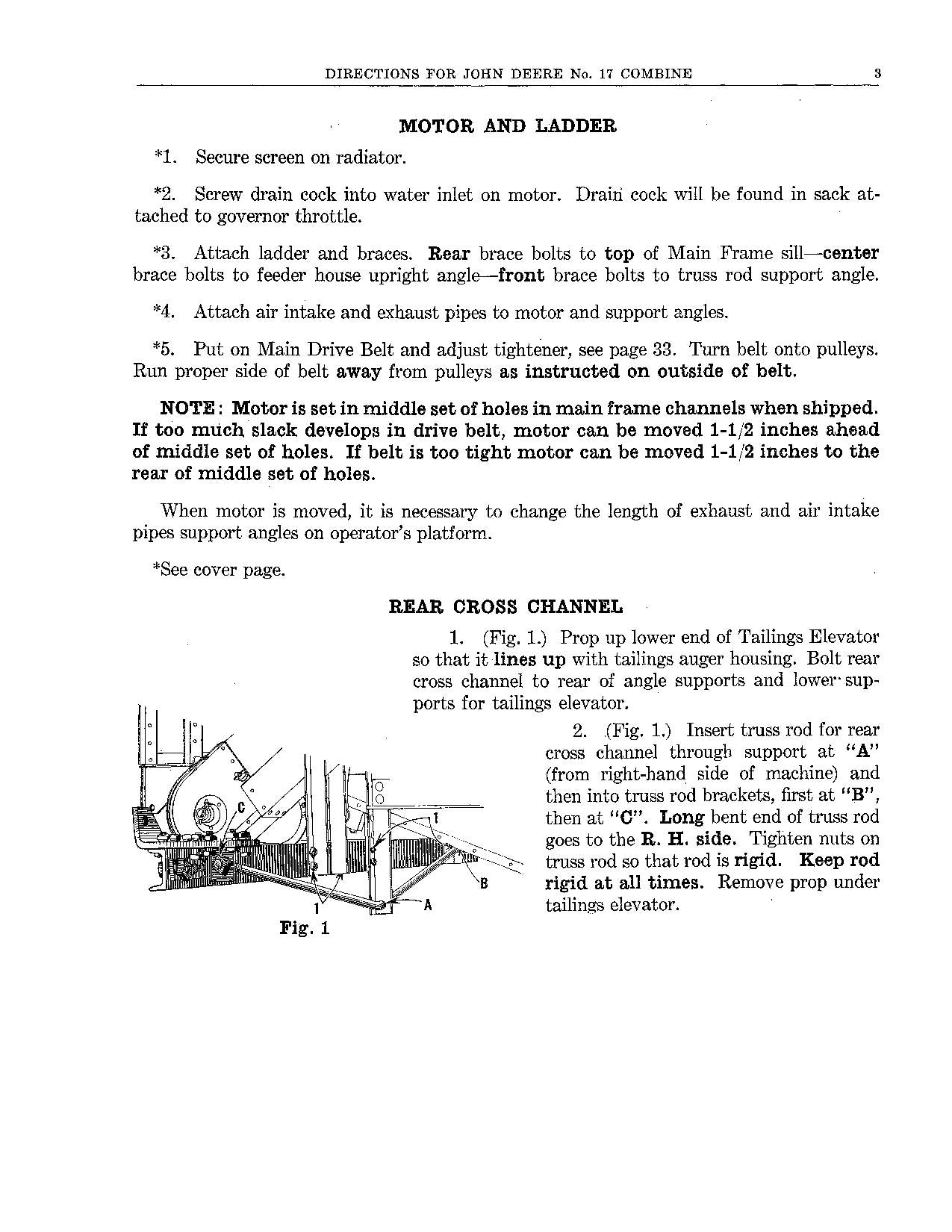 JOHN DEERE 17 MÄHDRESCHER-BETRIEBSHANDBUCH