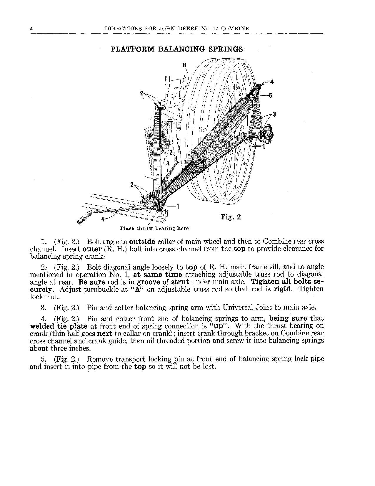 JOHN DEERE 17 COMBINE OPERATOR MANUAL