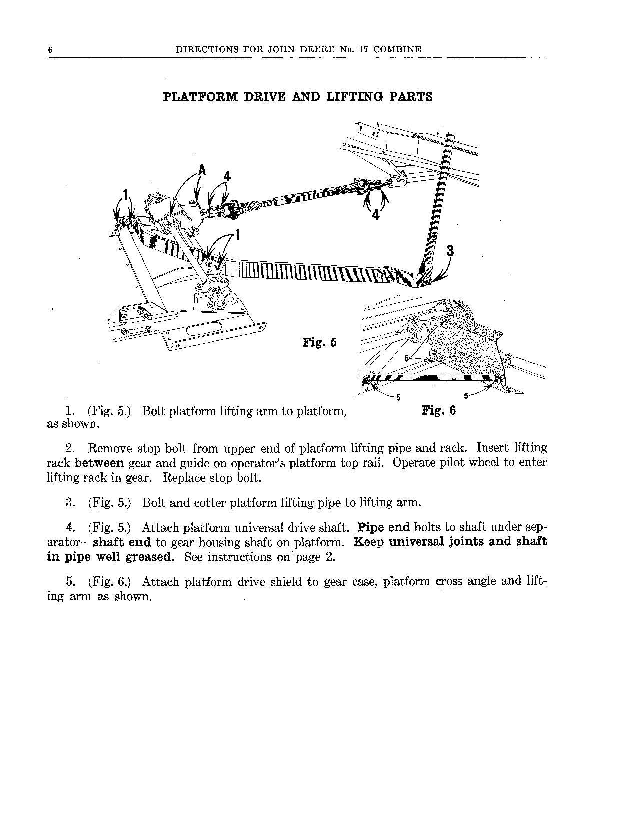 JOHN DEERE 17 MÄHDRESCHER-BETRIEBSHANDBUCH