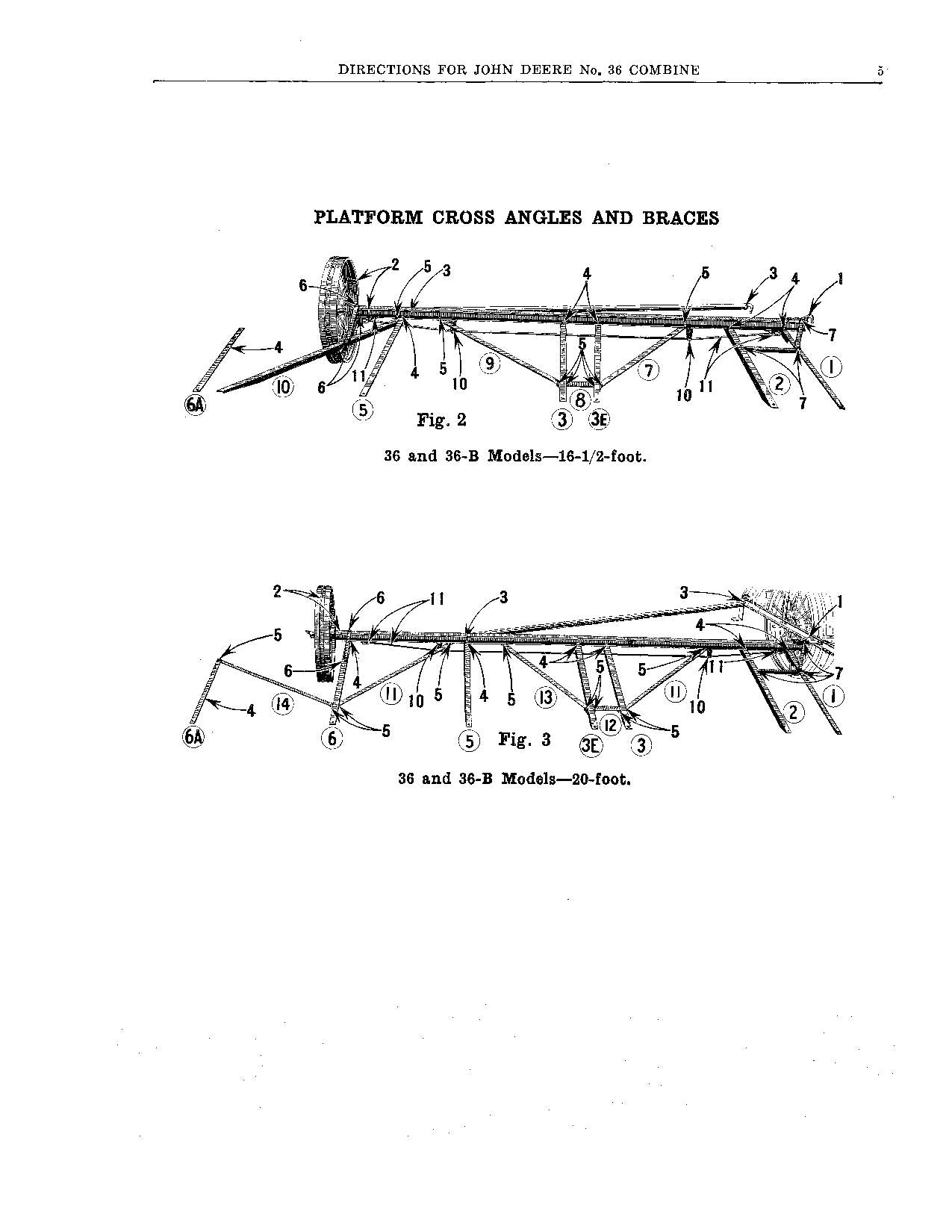 JOHN DEERE 36 36A 36B MÄHDRESCHER-BETRIEBSHANDBUCH