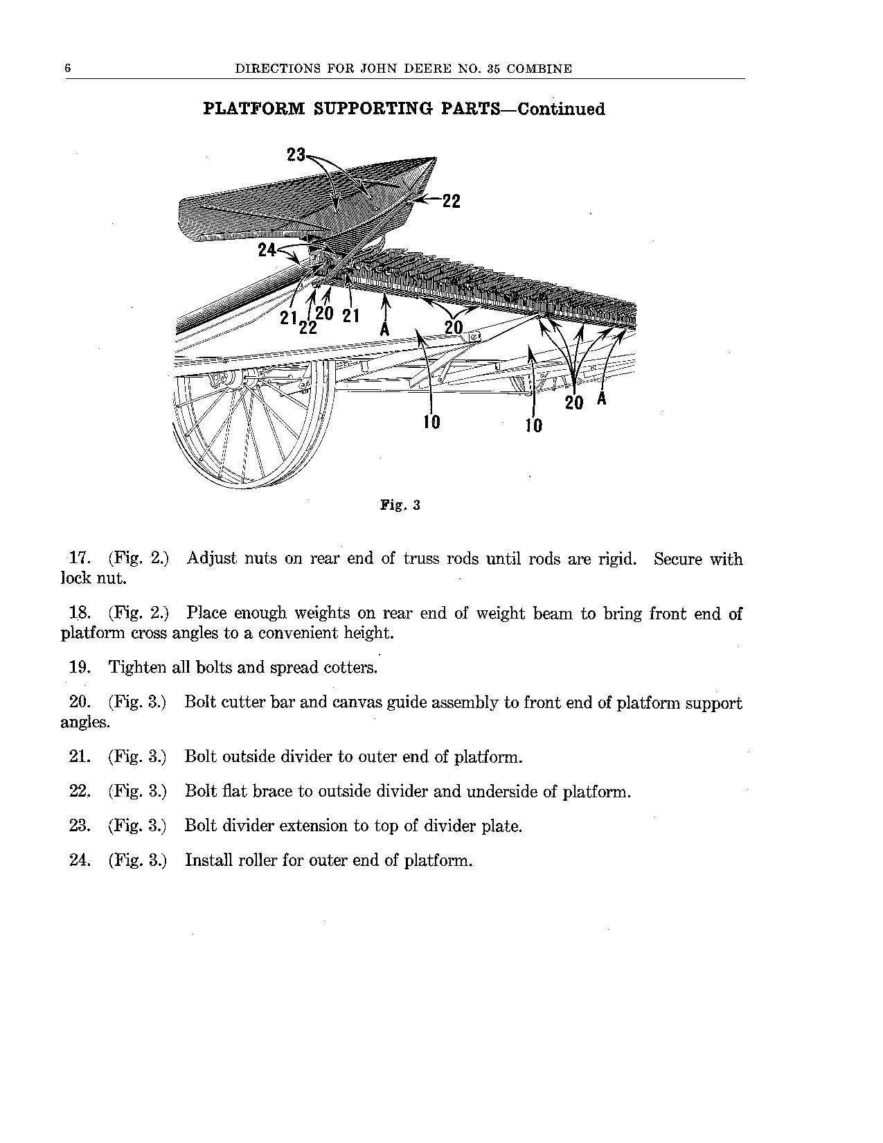 JOHN DEERE 35 MÄHDRESCHER-BETRIEBSHANDBUCH