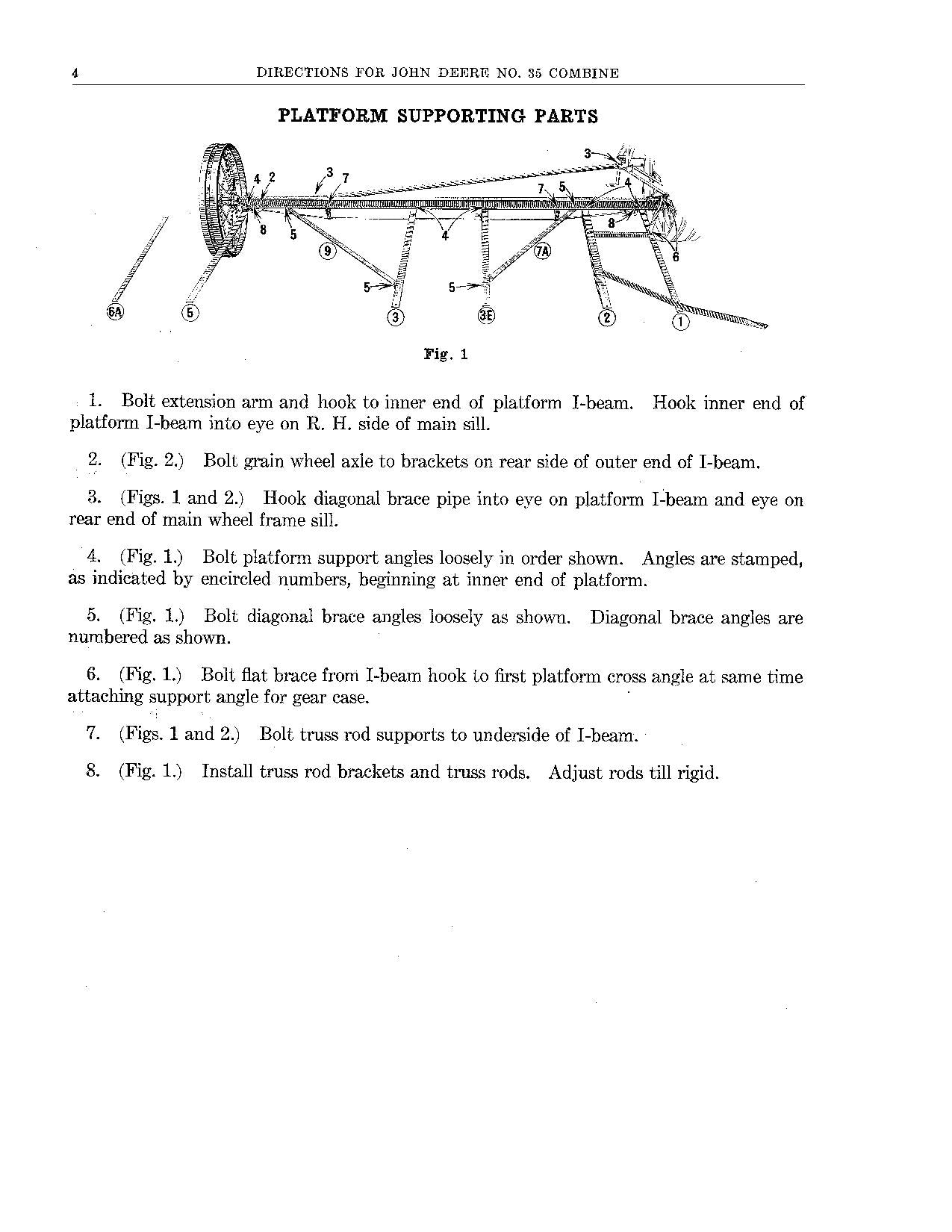 JOHN DEERE 35 MÄHDRESCHER-BETRIEBSHANDBUCH