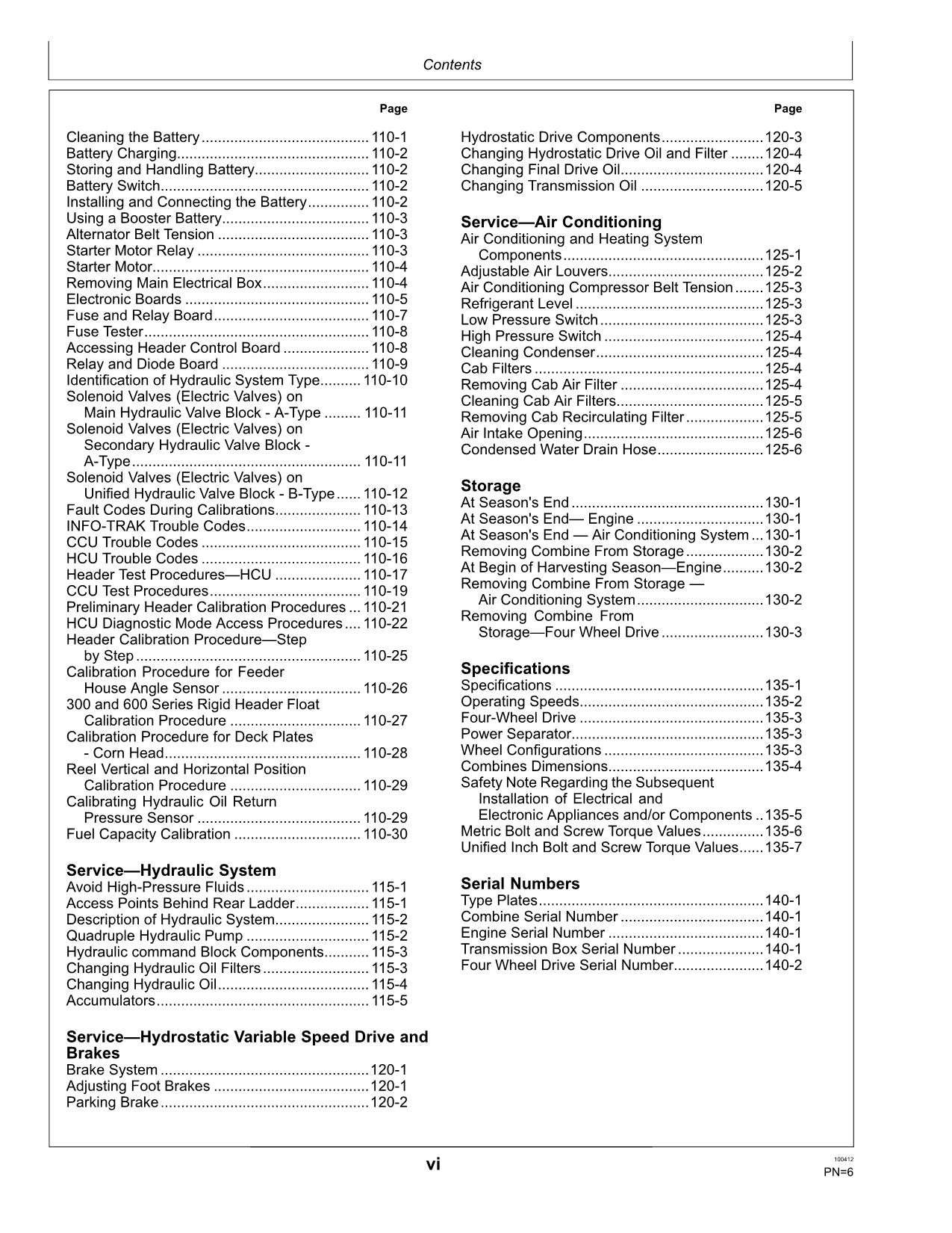 JOHN DEERE W330 COMBINE OPERATOR MANUAL #2