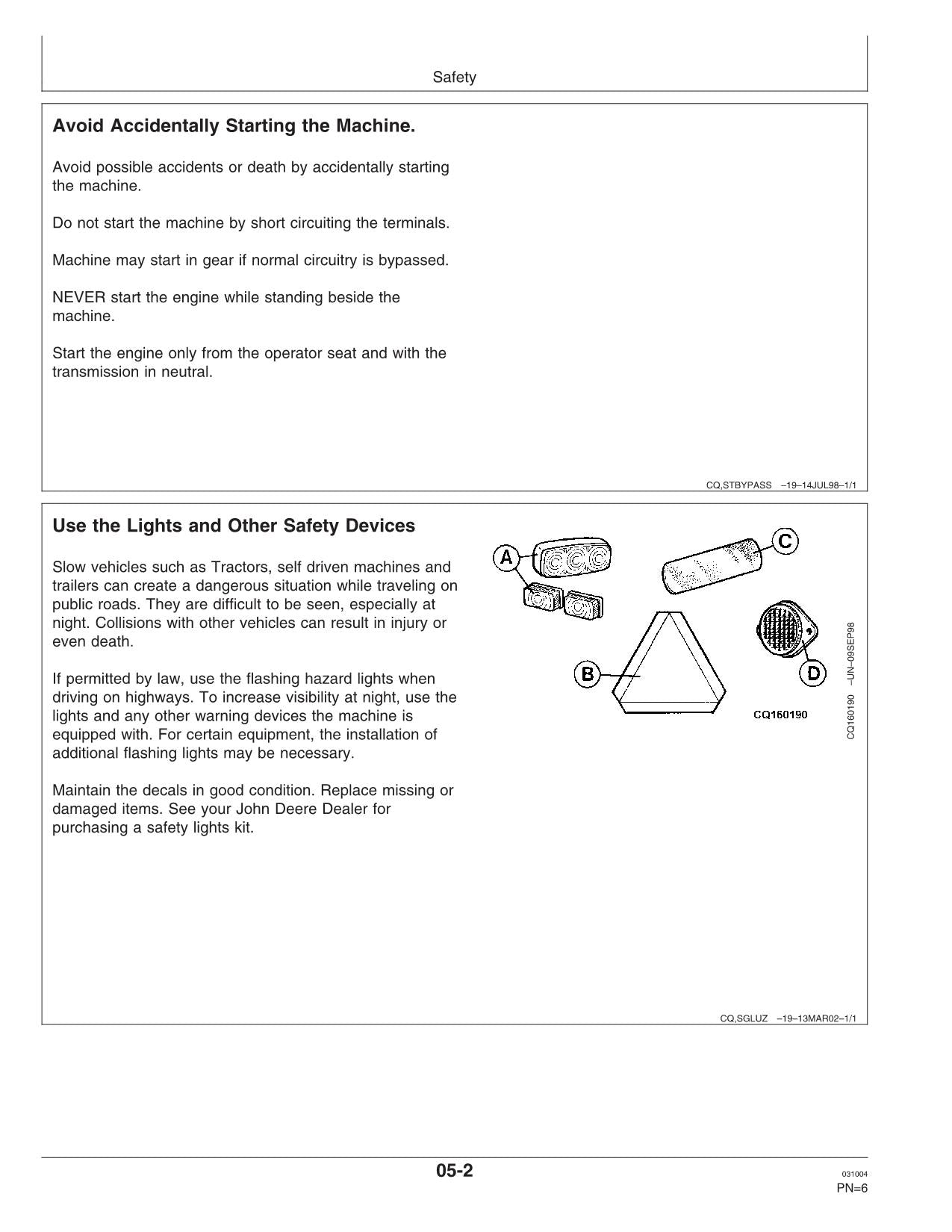 JOHN DEERE 1175 1165 COMBINE OPERATOR MANUAL