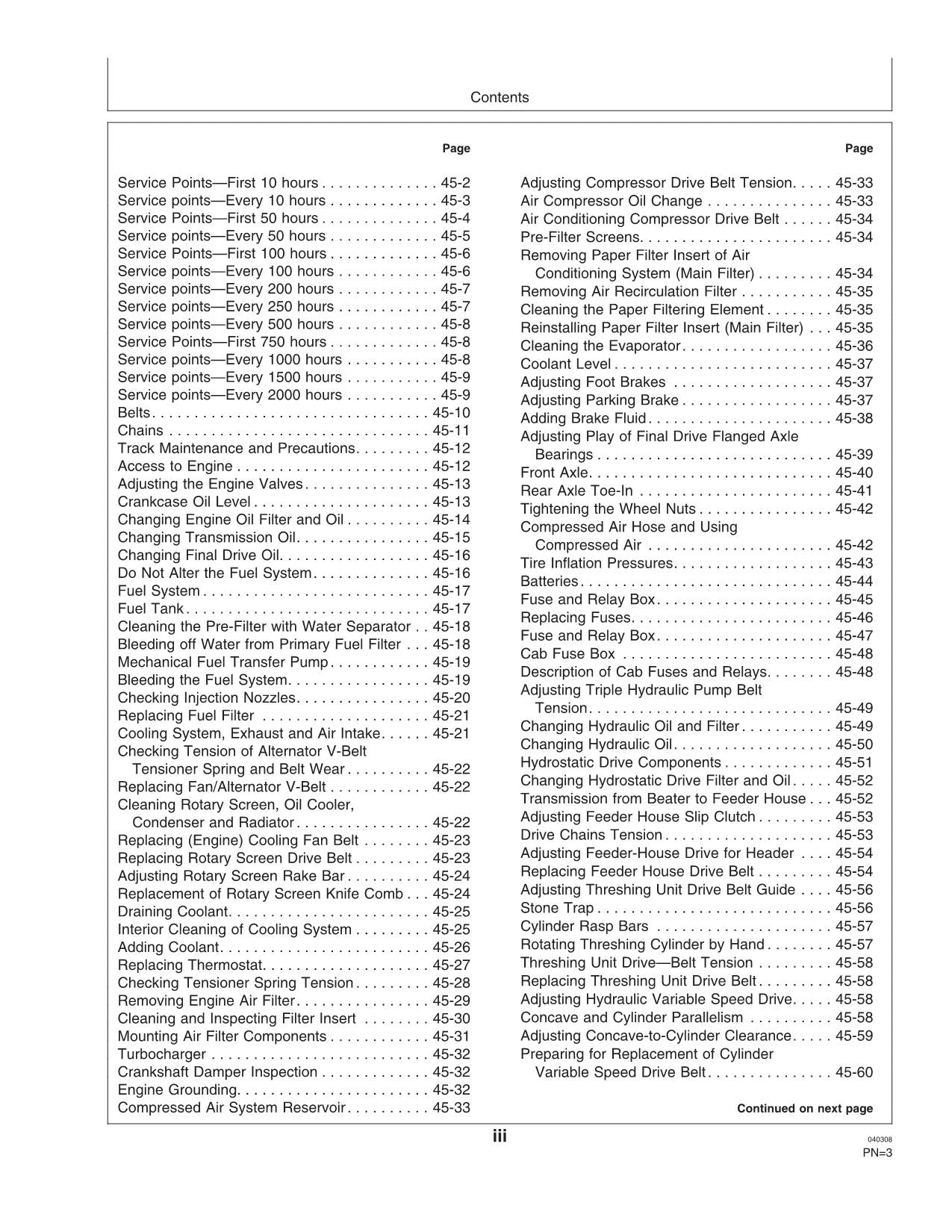 JOHN DEERE 1175 COMBINE OPERATOR MANUAL