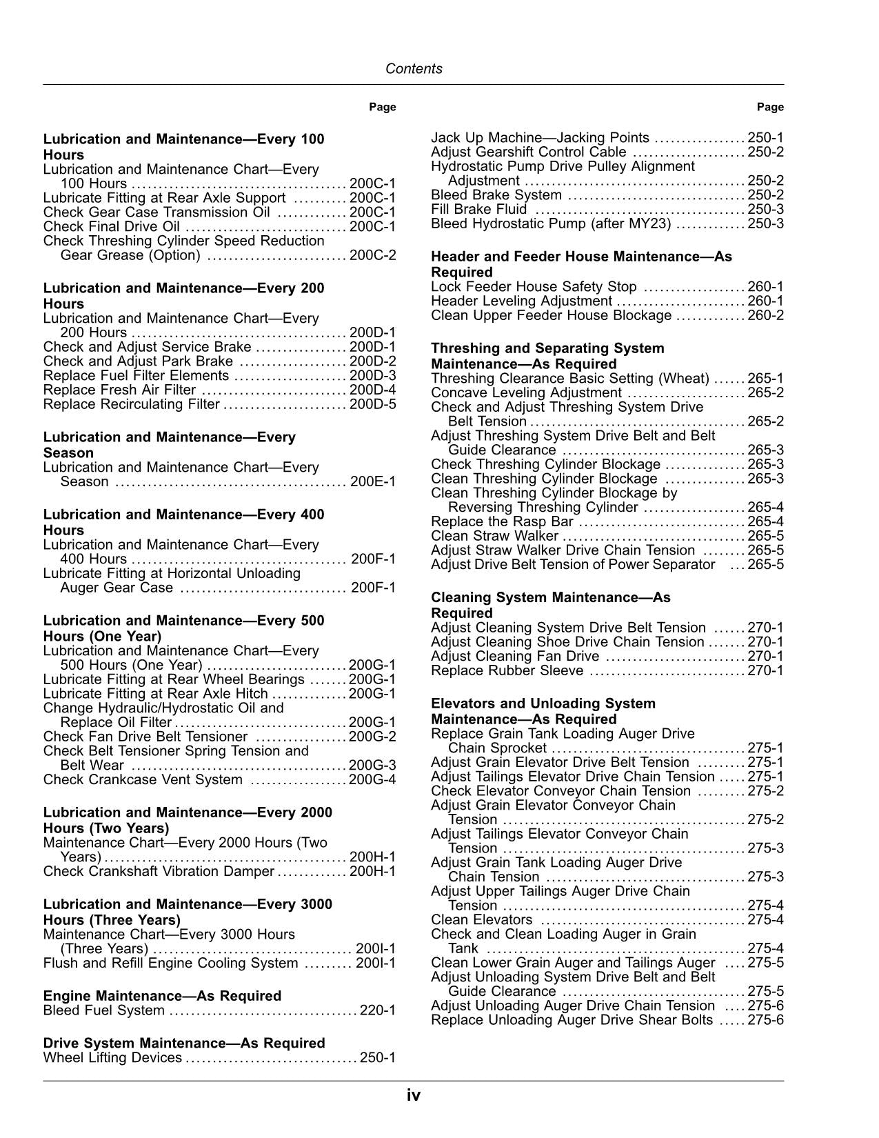 JOHN DEERE W430 COMBINE OPERATOR MANUAL