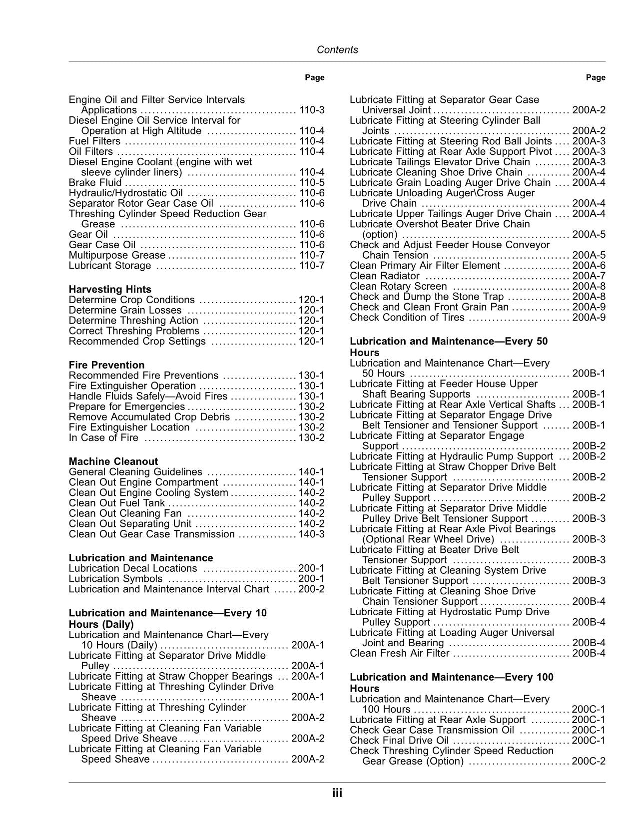 JOHN DEERE C1 200 COMBINE OPERATOR MANUAL