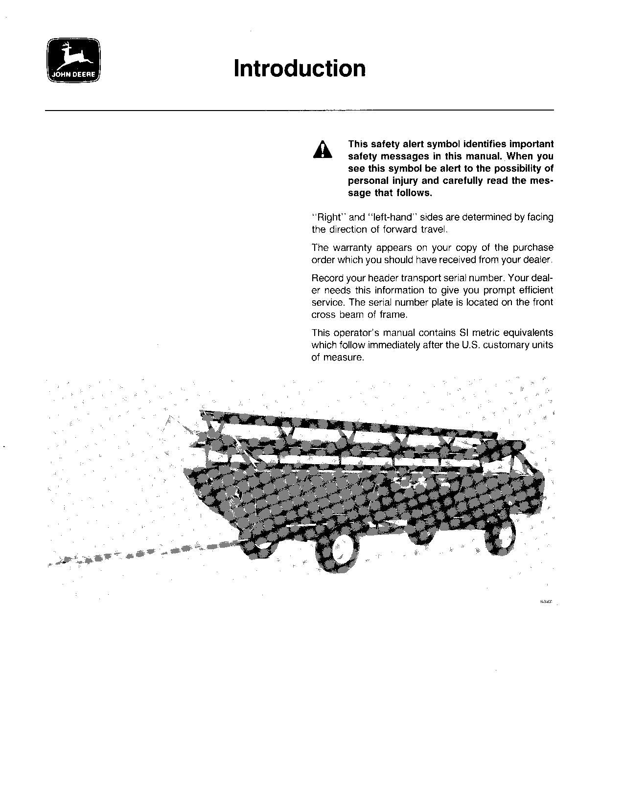 JOHN DEERE 25 MÄHDRESCHER-BETRIEBSHANDBUCH NR. 1