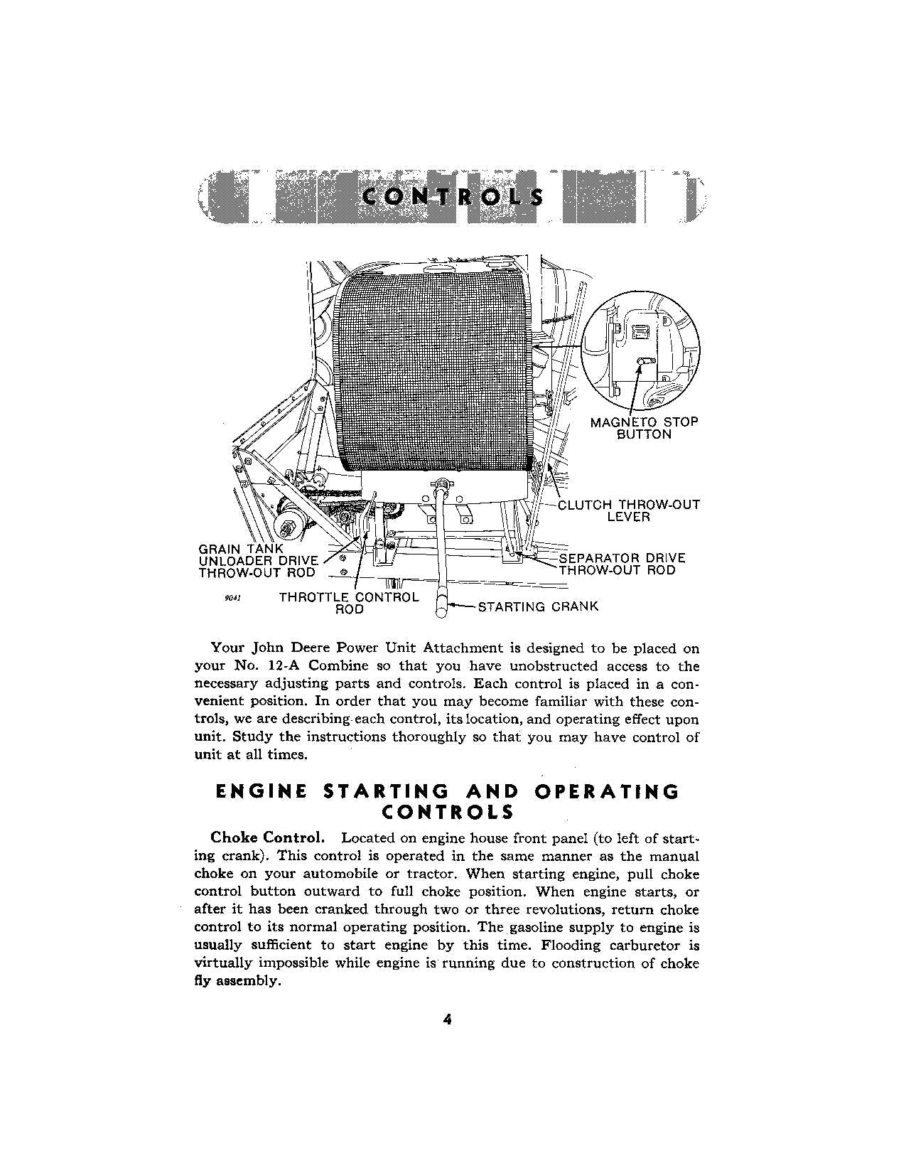 JOHN DEERE LUC 12-A LUS LUW COMBINE OPERATOR MANUAL