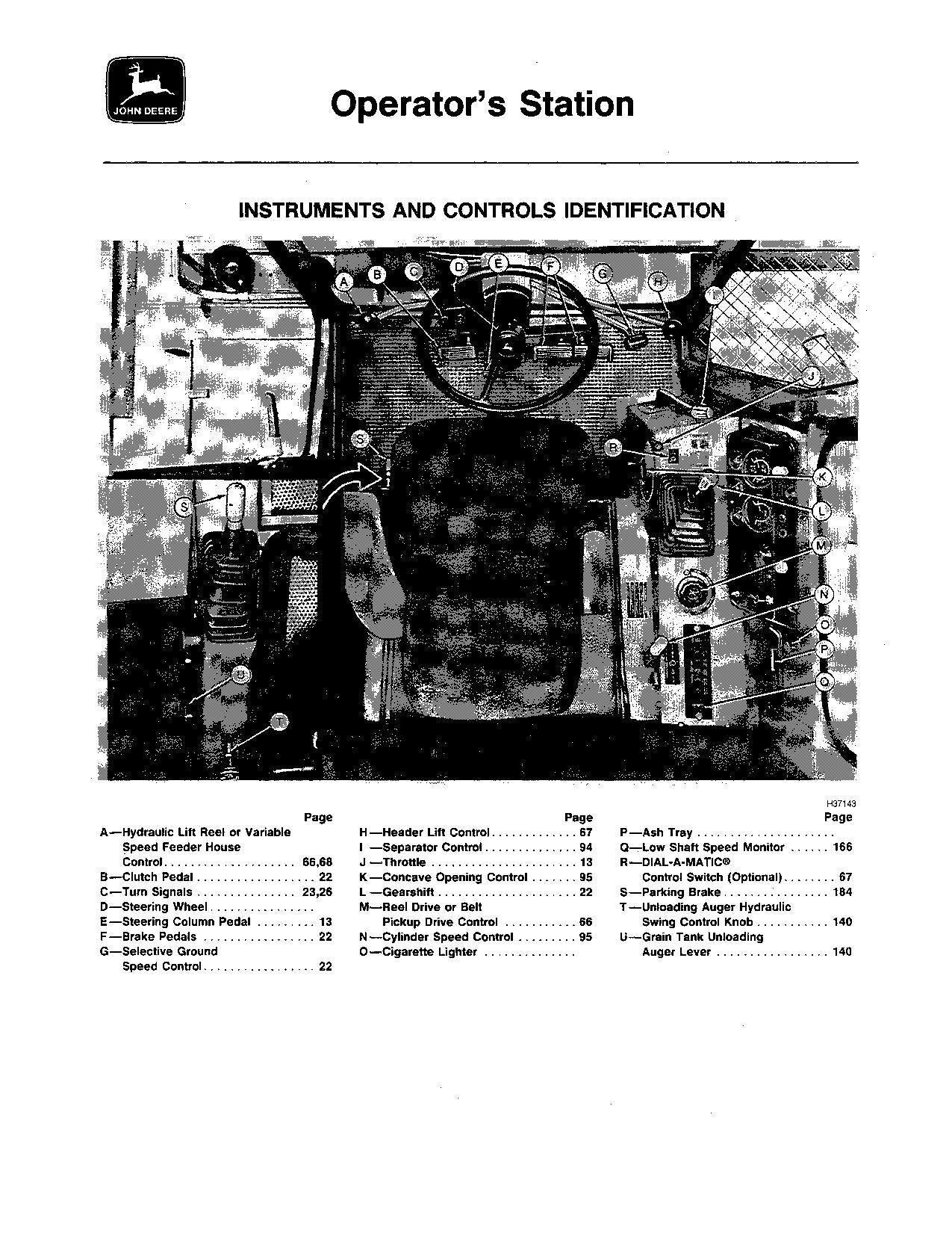 JOHN DEERE 4420 COMBINE OPERATOR MANUAL #4