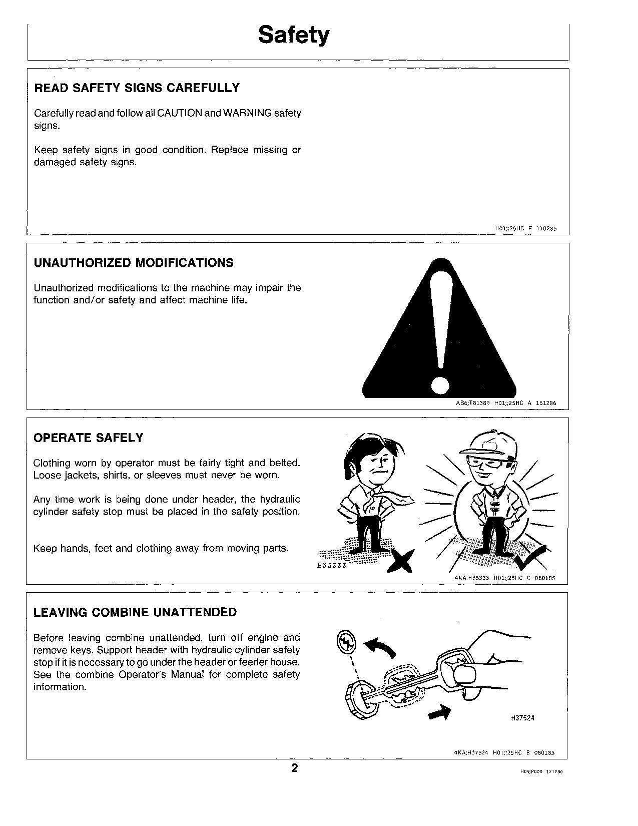 JOHN DEERE 200 COMBINE OPERATOR MANUAL