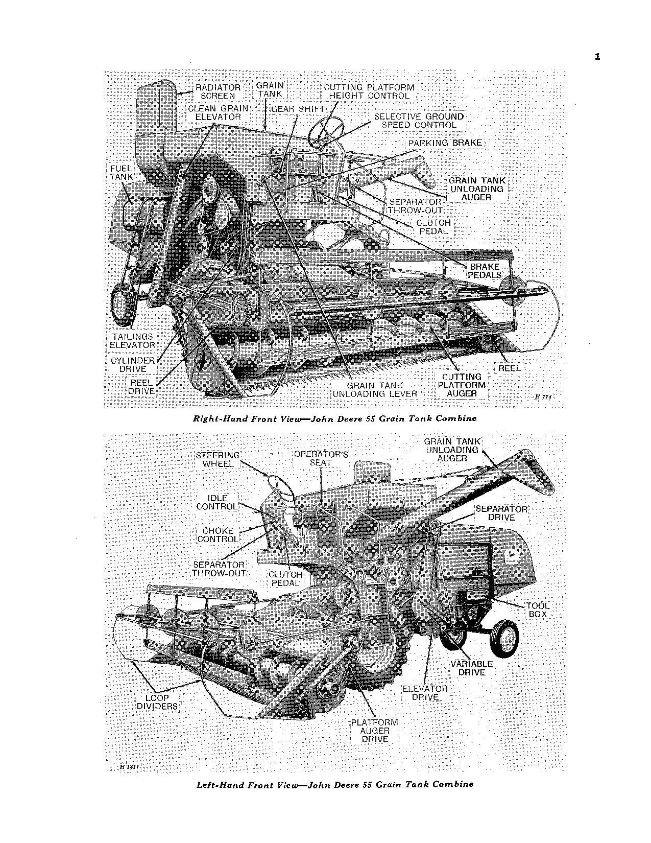 JOHN DEERE 55 MÄHDRESCHER-BETRIEBSHANDBUCH NR. 2