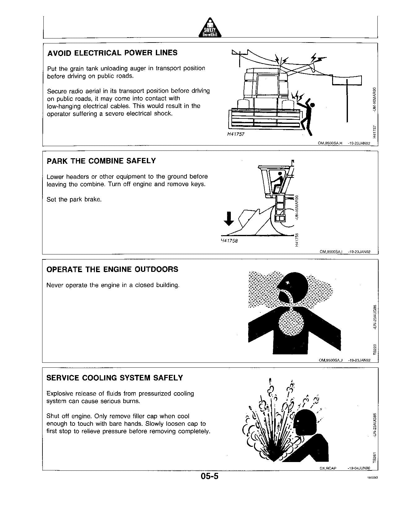 JOHN DEERE CTS MÄHDRESCHER-BETRIEBSHANDBUCH Nr. 1