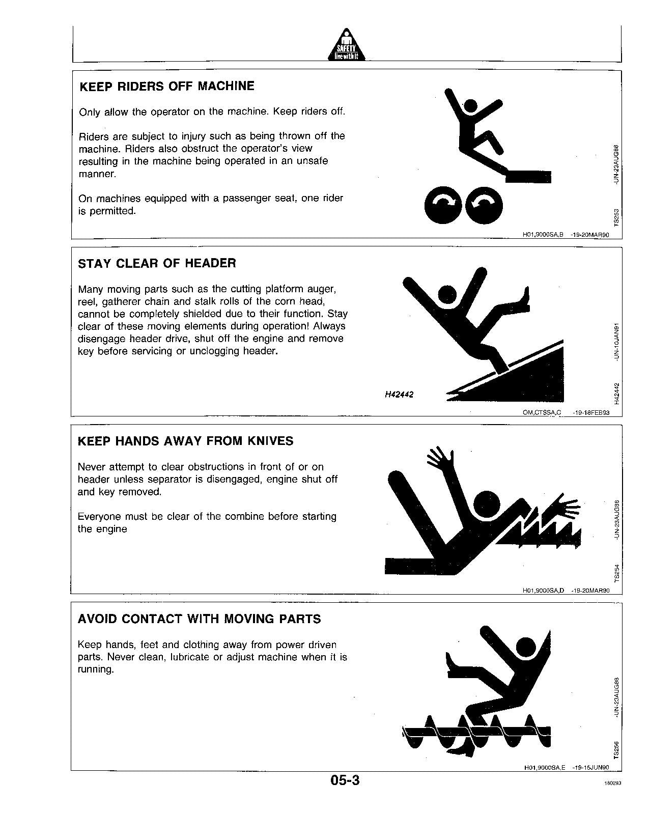 JOHN DEERE CTS MÄHDRESCHER-BETRIEBSHANDBUCH Nr. 1