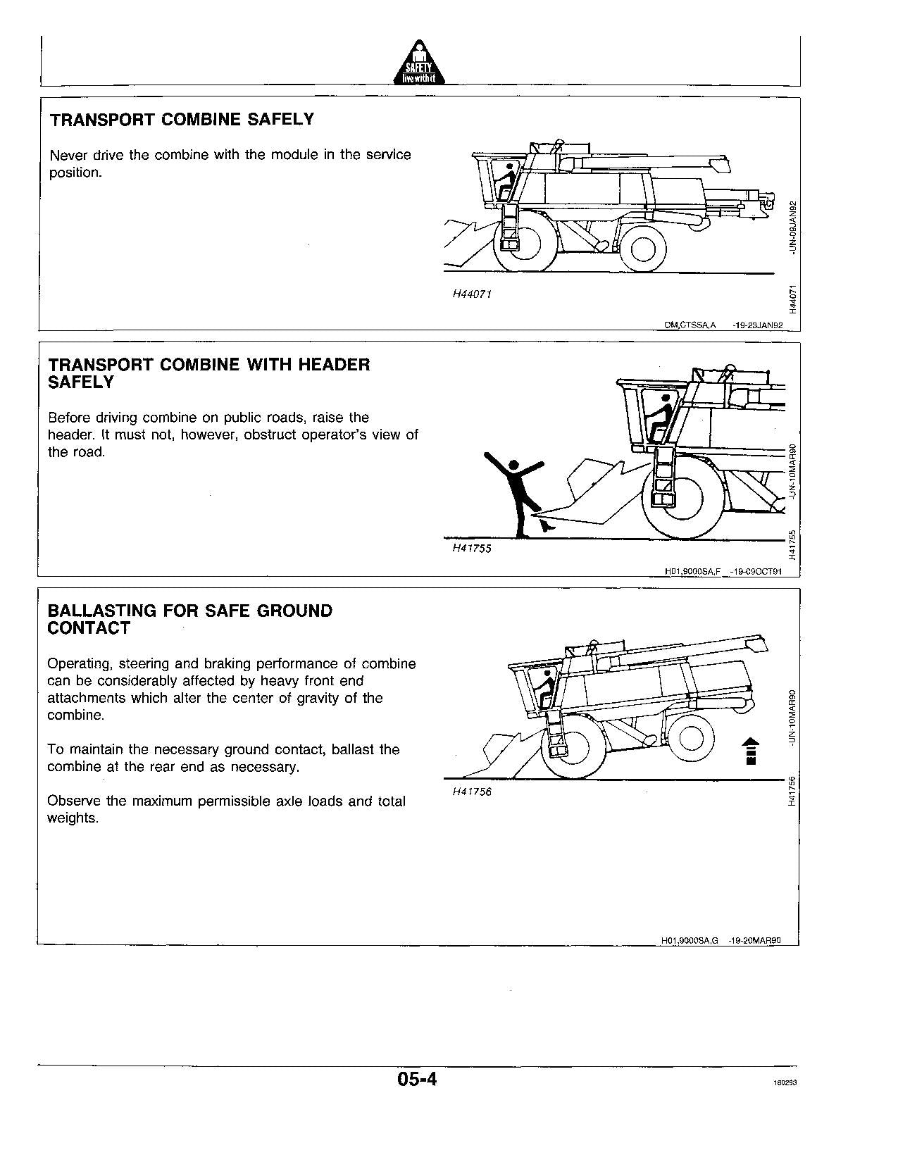 JOHN DEERE CTS MÄHDRESCHER-BETRIEBSHANDBUCH Nr. 1