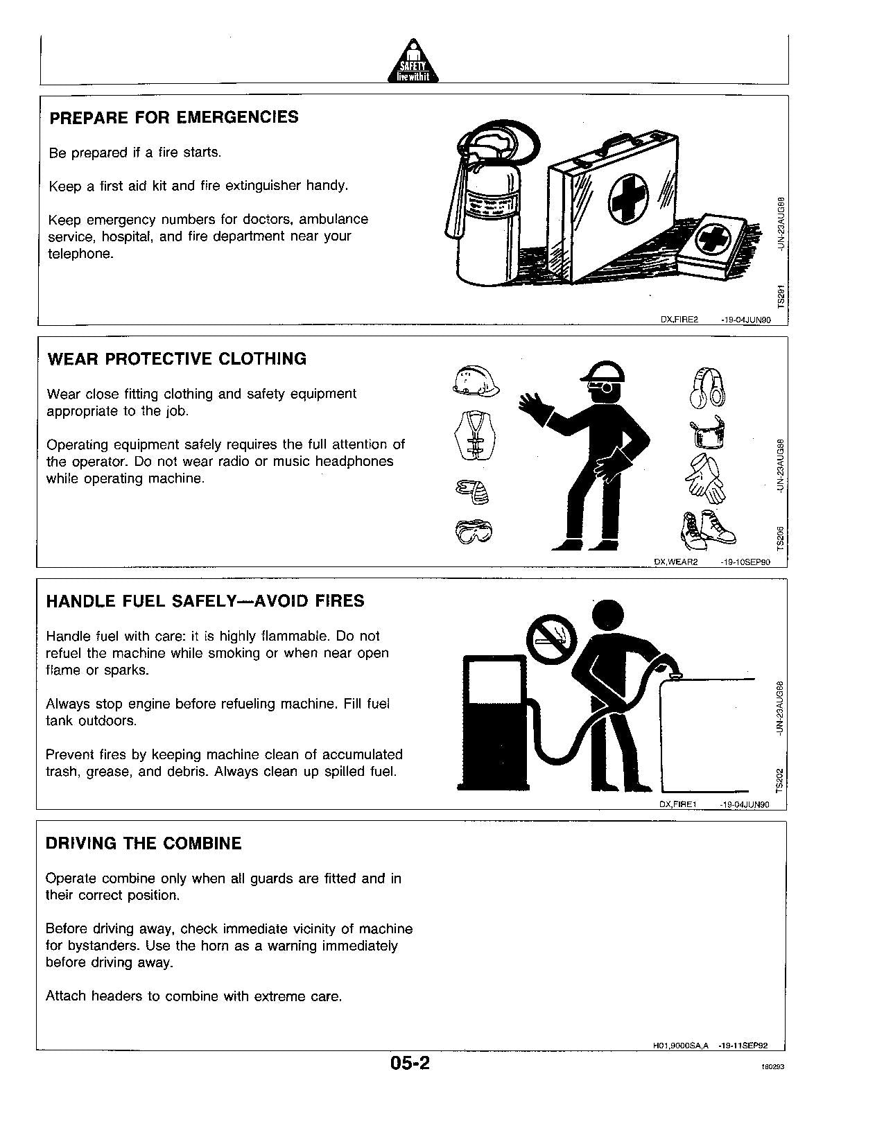 JOHN DEERE CTS MÄHDRESCHER-BETRIEBSHANDBUCH Nr. 1