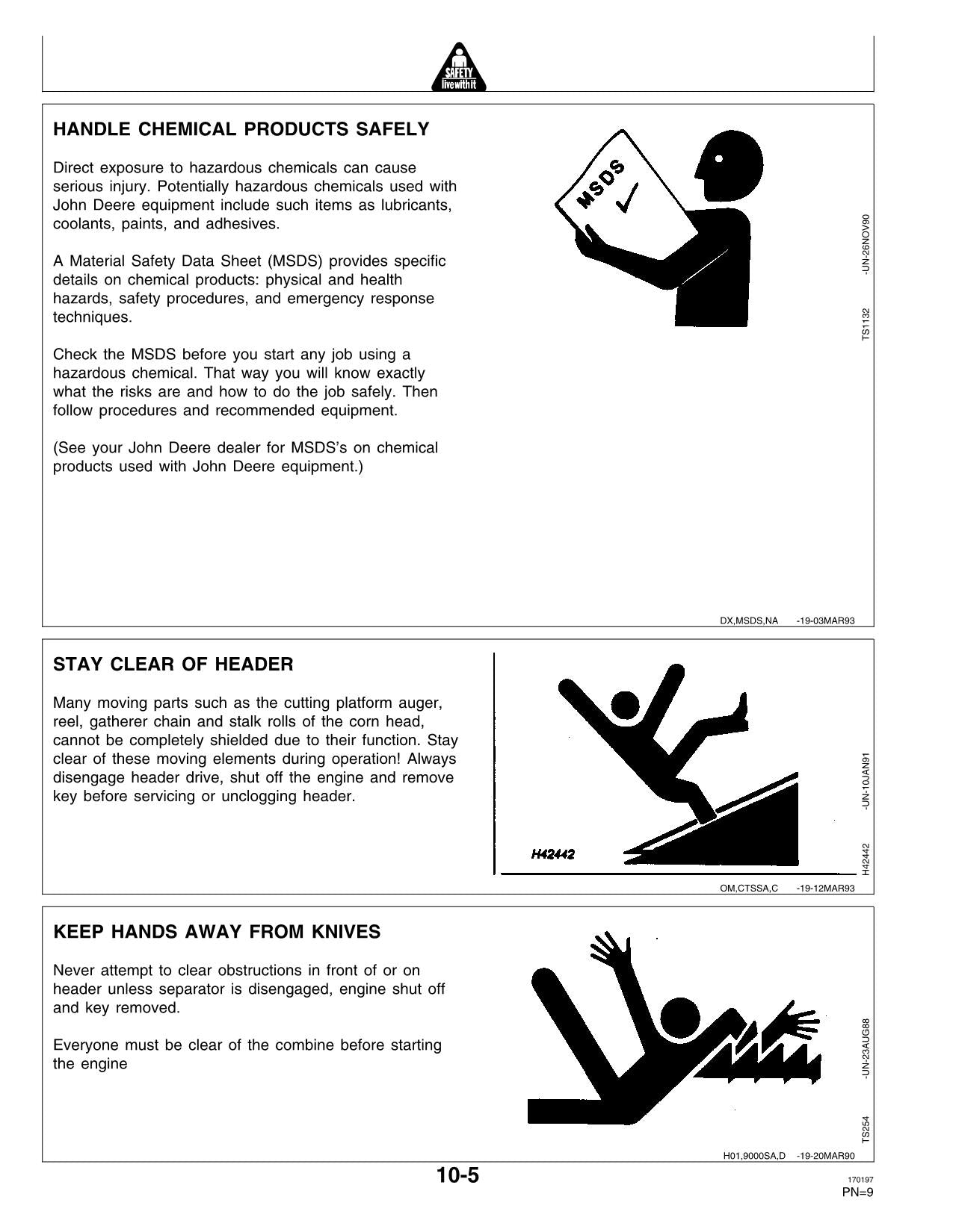 JOHN DEERE CTS COMBINE OPERATOR MANUAL #2