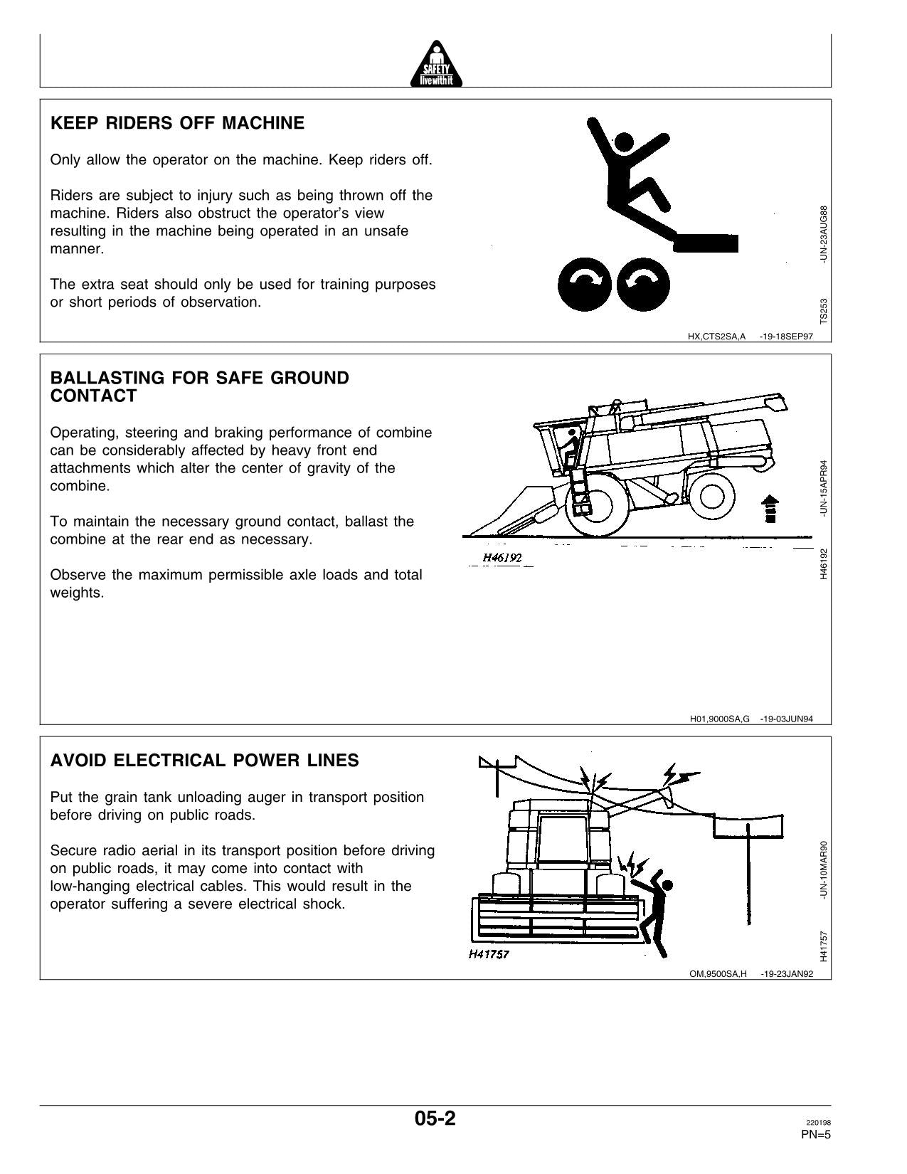 JOHN DEERE CTS MÄHDRESCHER-BETRIEBSHANDBUCH NR. 3