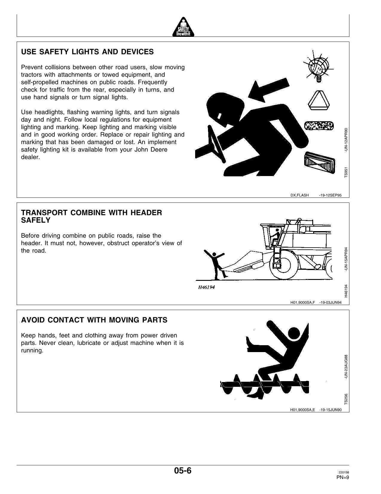 JOHN DEERE CTS MÄHDRESCHER-BETRIEBSHANDBUCH NR. 3