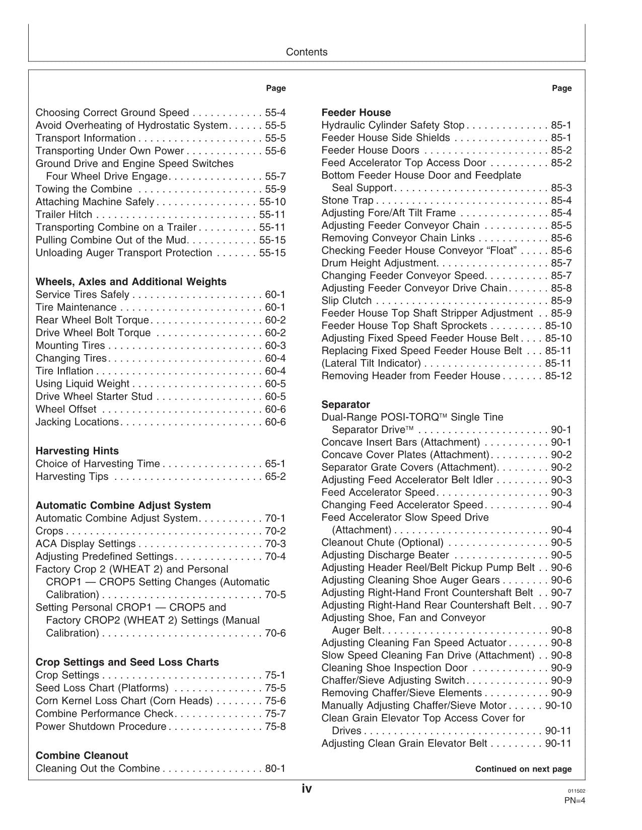 JOHN DEERE 9880 STS COMBINE OPERATOR MANUAL #1