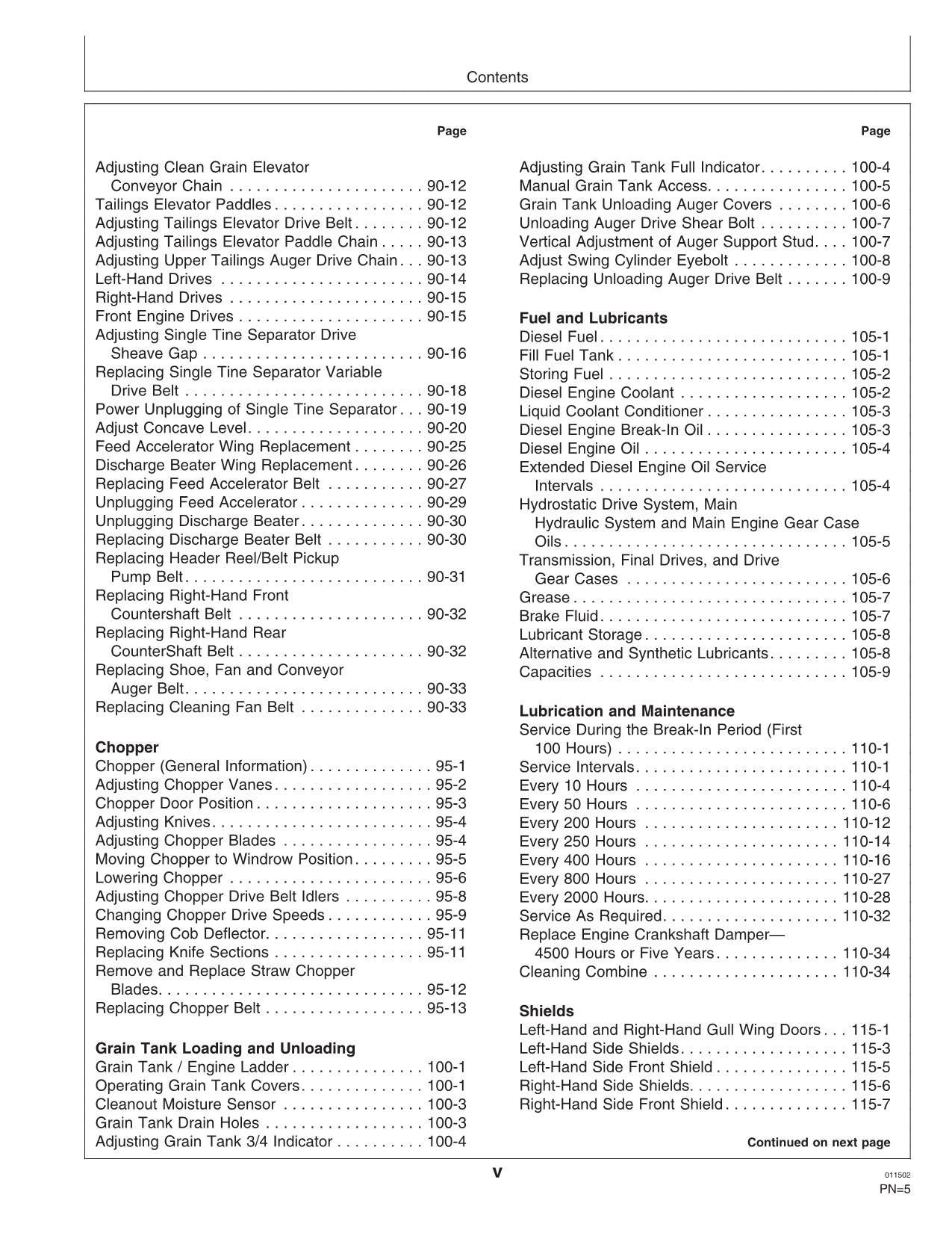 JOHN DEERE 9880 STS COMBINE OPERATOR MANUAL #1